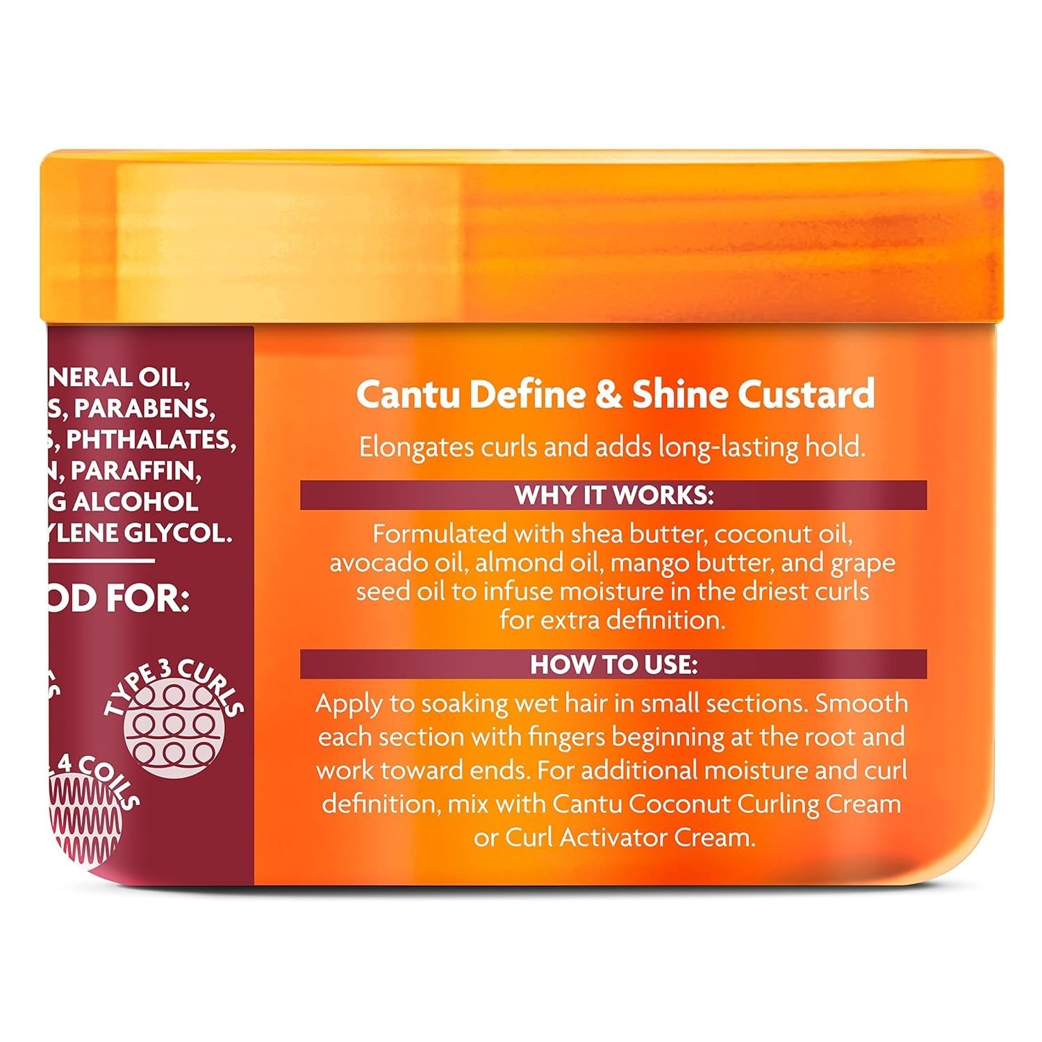 Foto 4 pulgar | Hair Custard Cantu Define & Shine Con Manteca De Karité 360 Ml X2 - Venta Internacional.