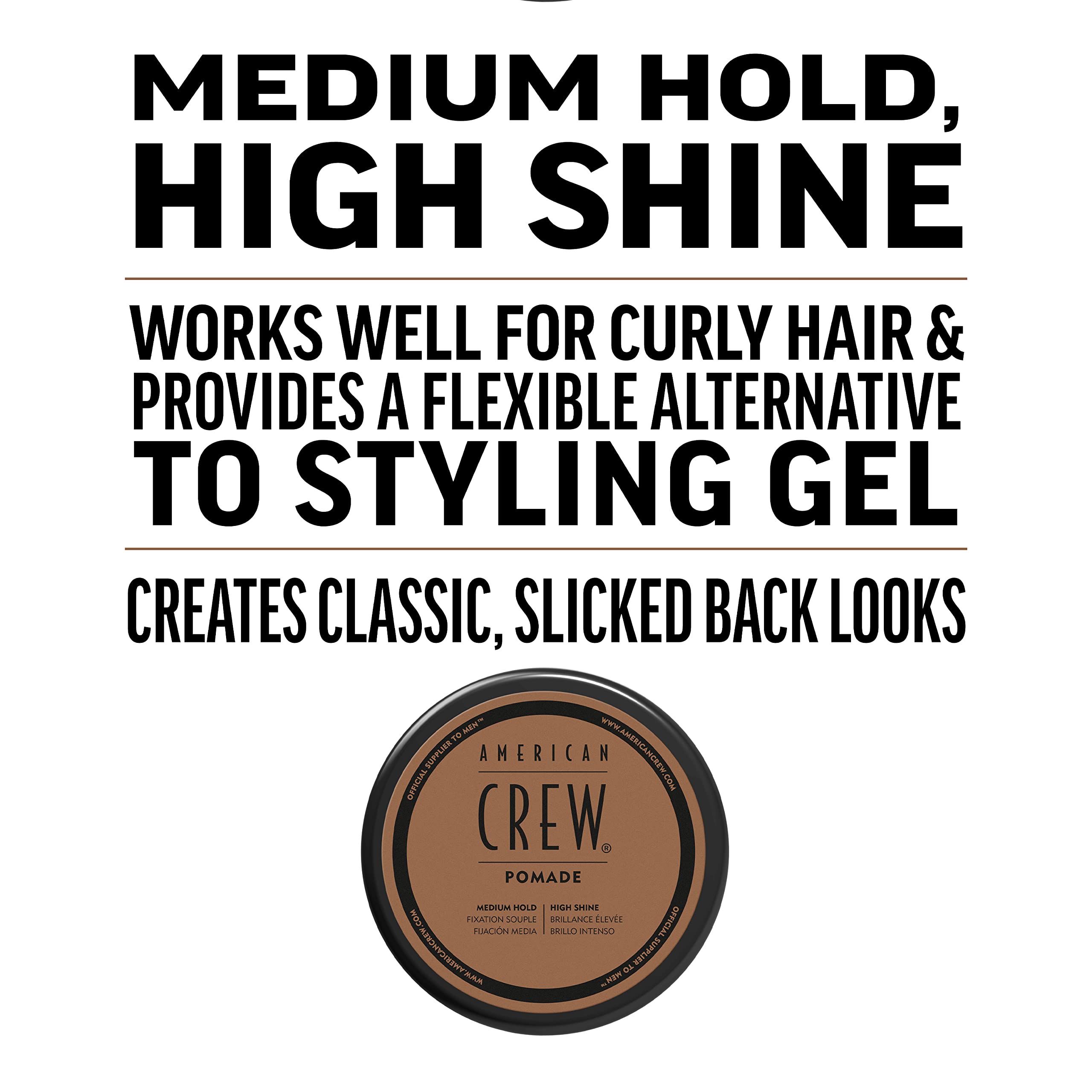 Foto 5 pulgar | Pomada Para El Cabello American Crew Medium Hold High Brillo 90 Ml - Venta Internacional.