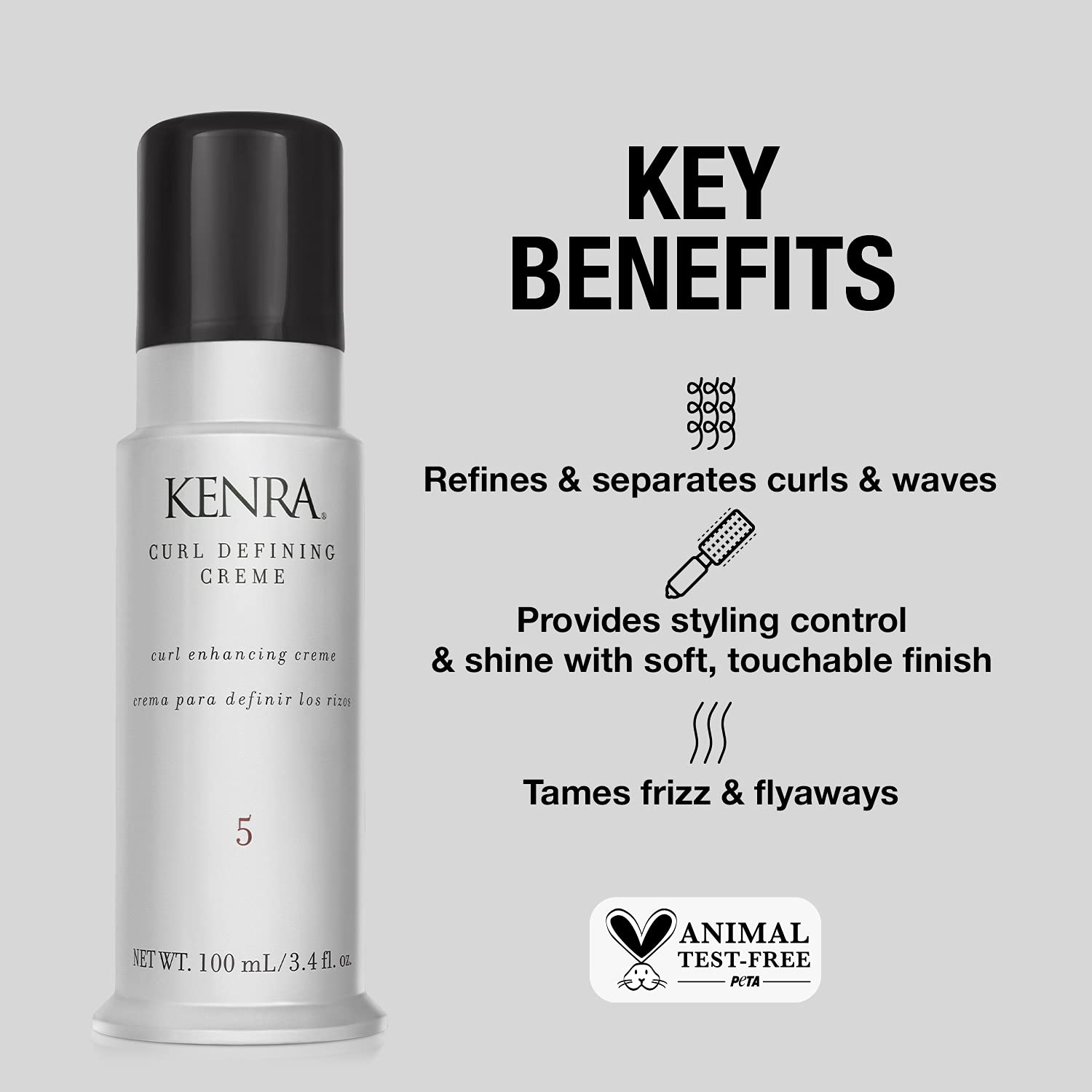 Foto 3 | Crema Definidora De Rizos Kenra Professional 5 Para Mejorar La Textura, 100 Ml - Venta Internacional.