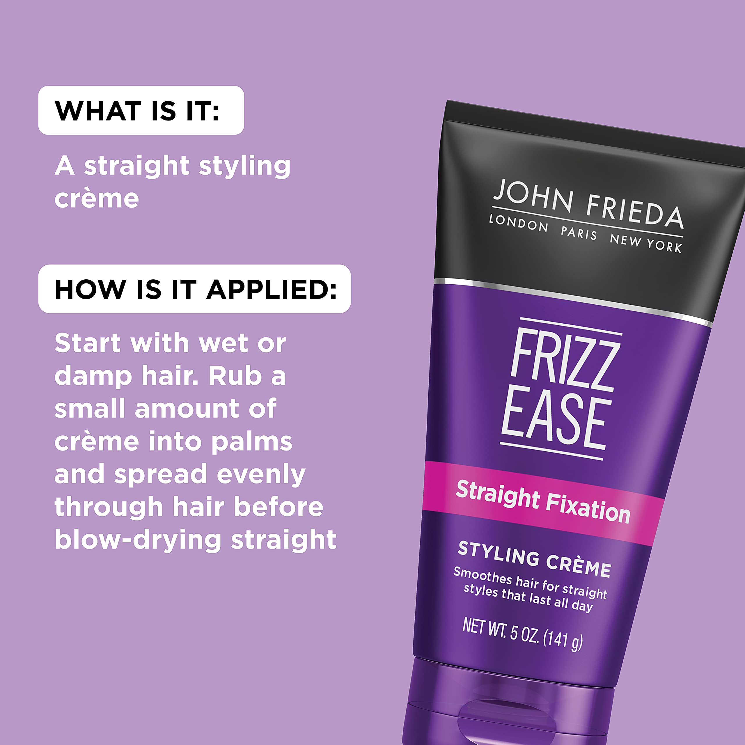 Foto 3 pulgar | Crema De Peinado John Frieda Frizz-ease Straight Fixation 150 Ml X2 - Venta Internacional.