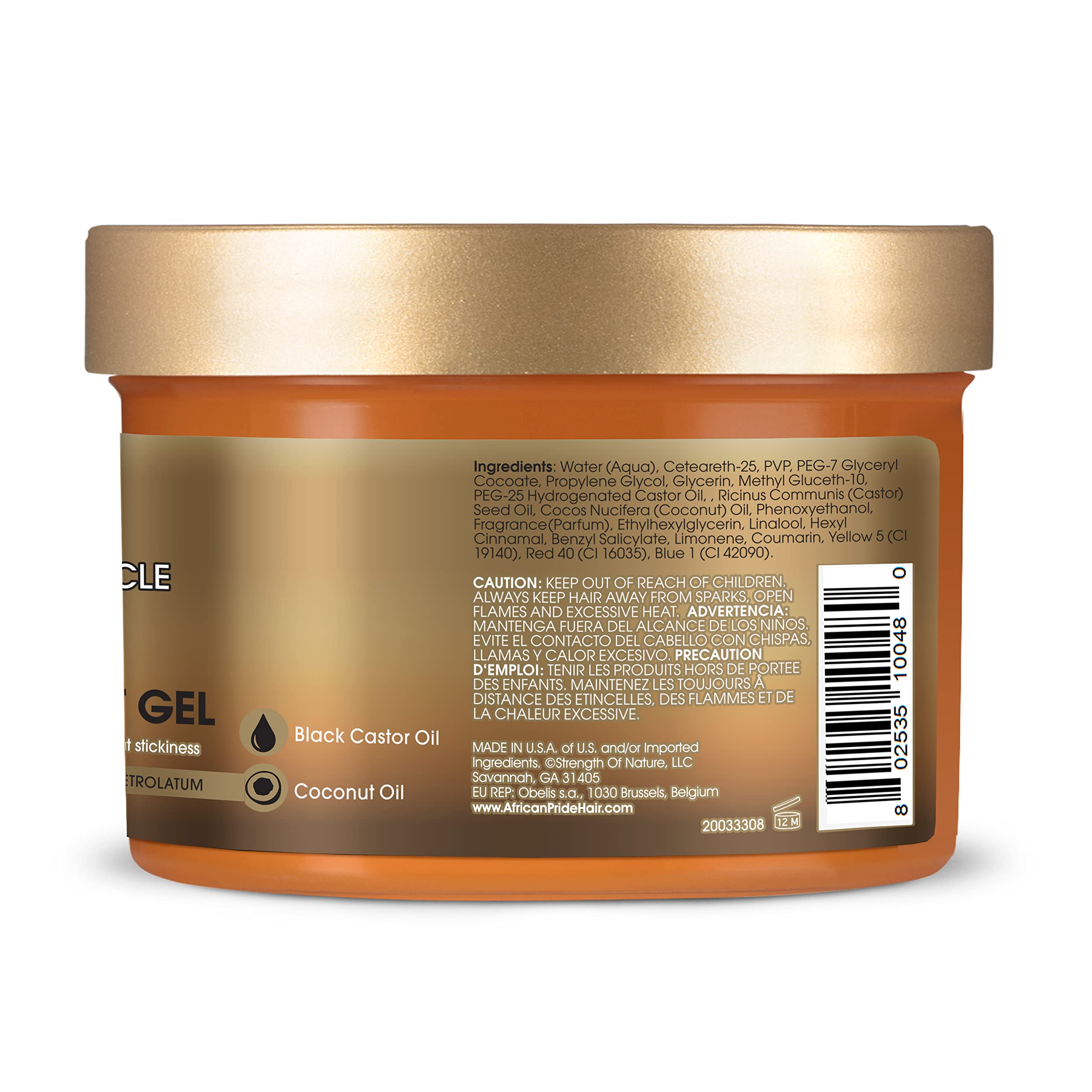 Foto 3 pulgar | Gel Para El Cabello African Pride Black Castor Miracle Extra Hold - Venta Internacional.