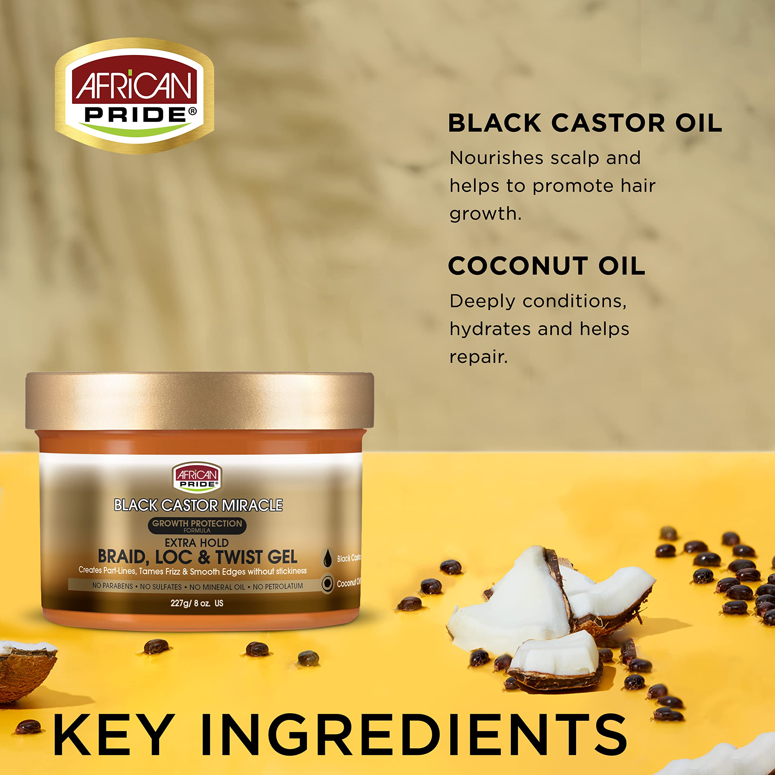 Foto 4 pulgar | Gel Para El Cabello African Pride Black Castor Miracle Extra Hold - Venta Internacional.