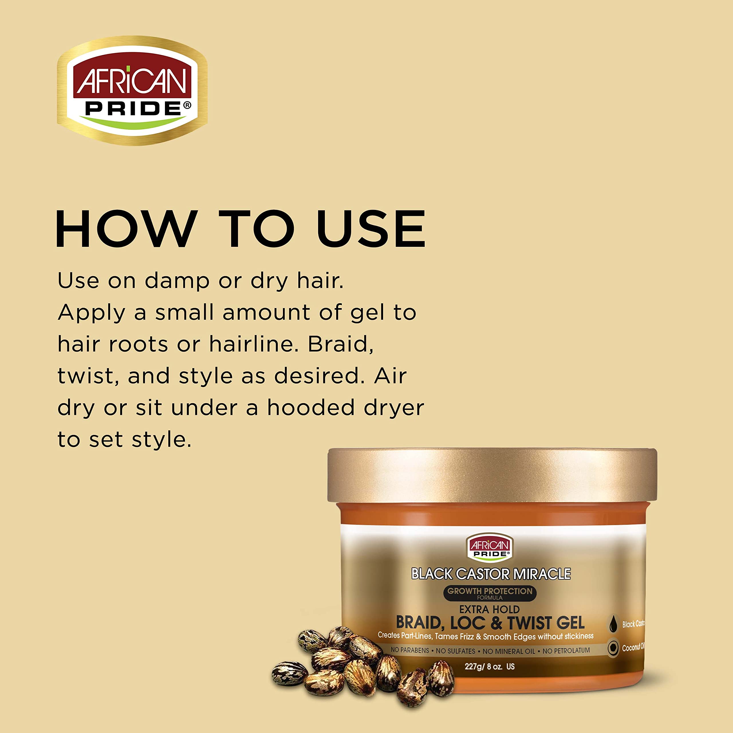 Foto 5 pulgar | Gel Para El Cabello African Pride Black Castor Miracle Extra Hold - Venta Internacional.