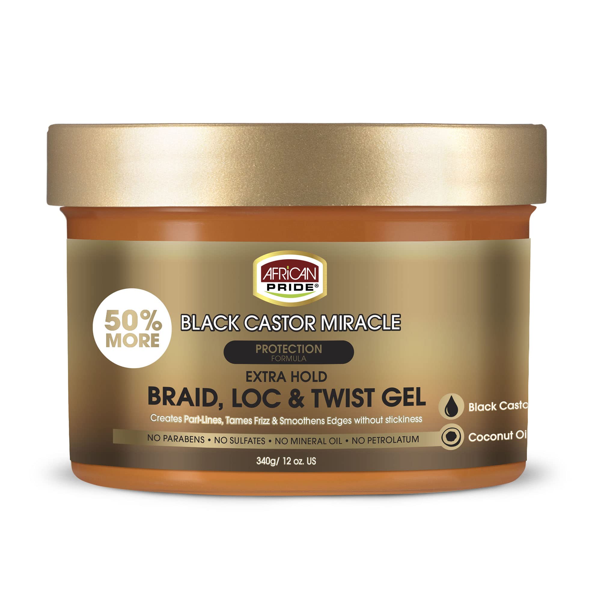 Foto 2 pulgar | Gel Para El Cabello African Pride Black Castor Miracle Extra Hold 355 Ml - Venta Internacional.