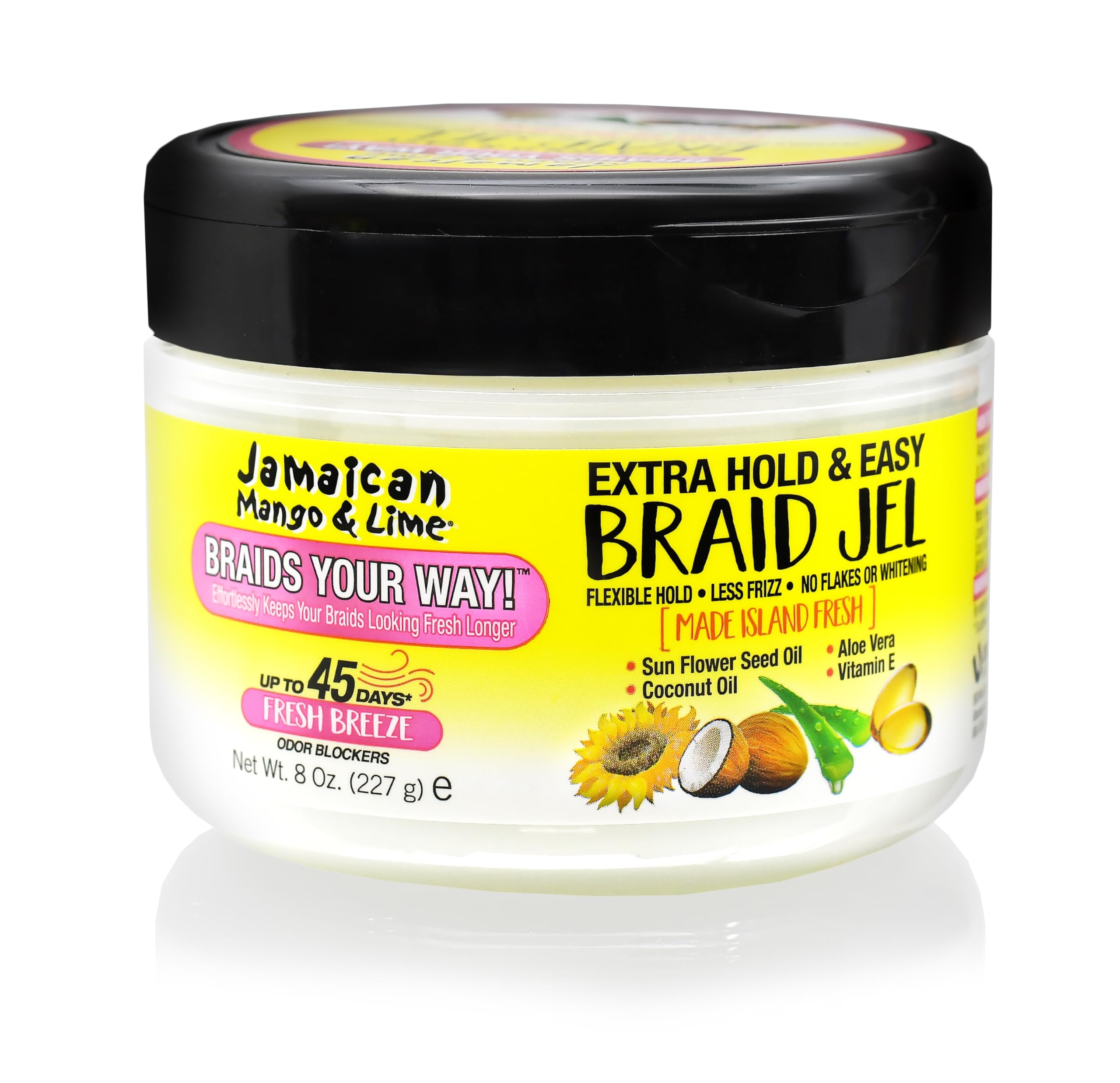 Foto 2 pulgar | Gel Jamaicano De Mango Y Lima Jml Extra Hold & Easy Braid 240 Ml - Venta Internacional.