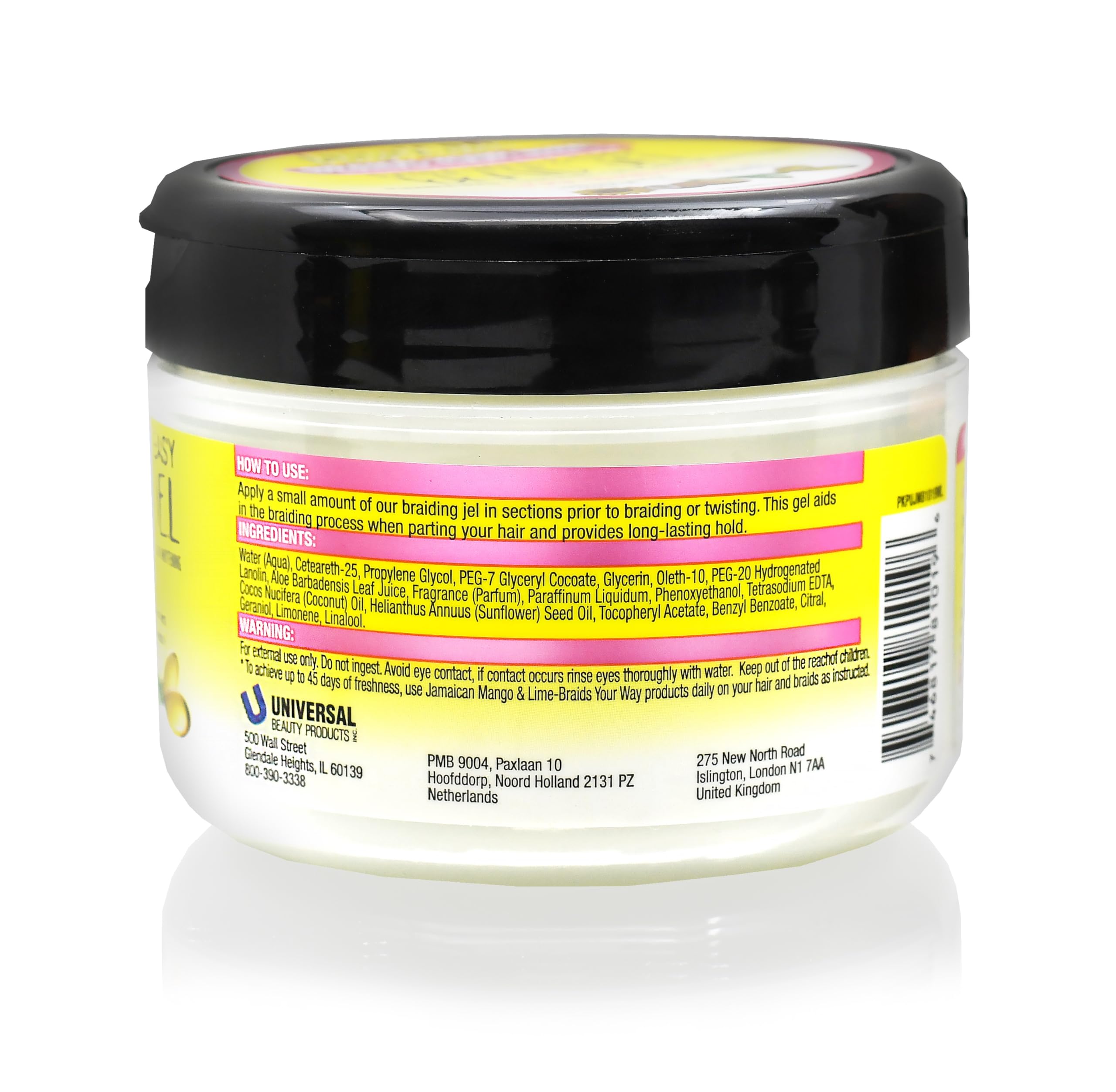 Foto 3 pulgar | Gel Jamaicano De Mango Y Lima Jml Extra Hold & Easy Braid 240 Ml - Venta Internacional.