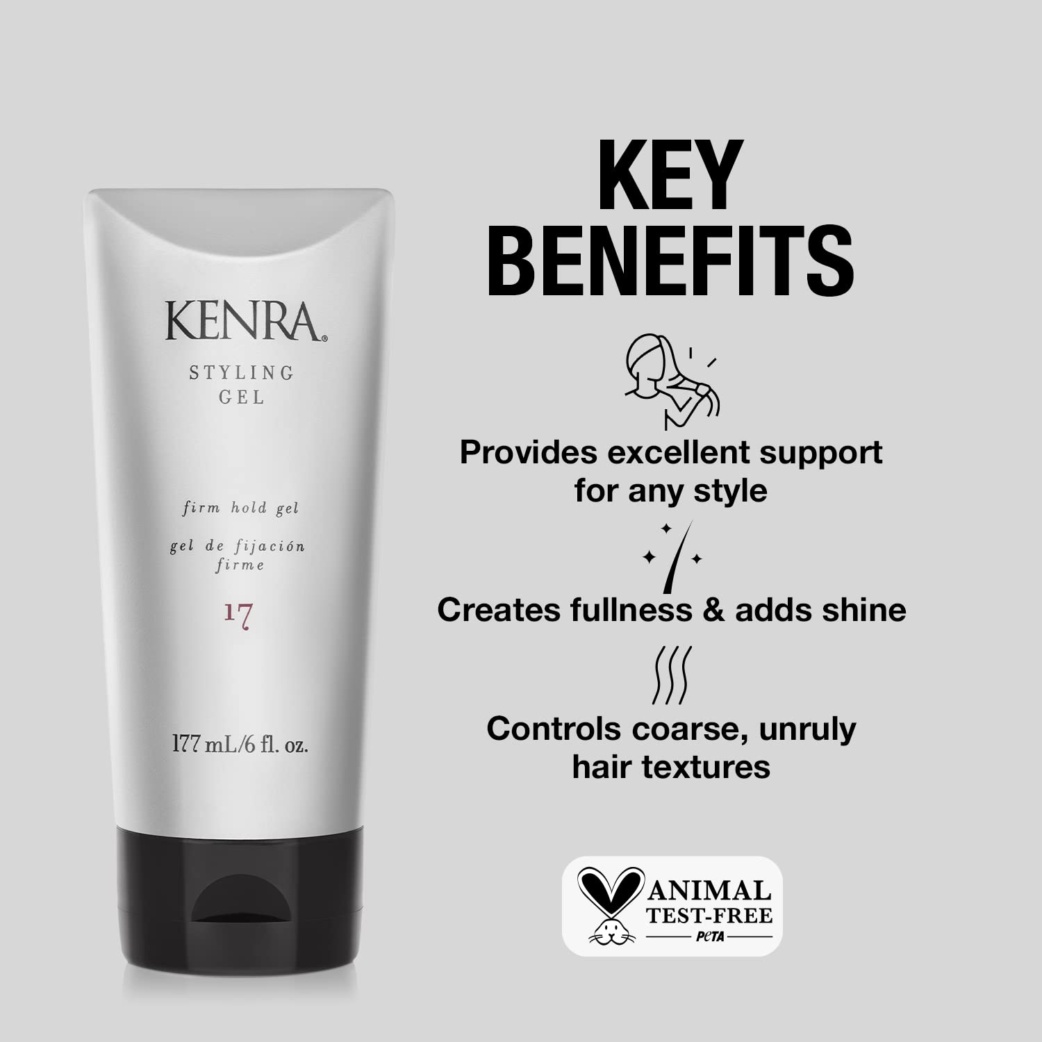 Foto 3 | Gel De Peinado Kenra 17 High Hold, Sin Alcohol, 180 Ml - Venta Internacional.