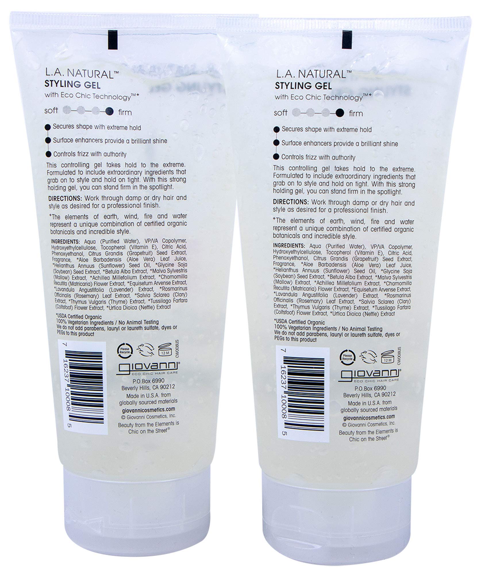 Foto 2 | Gel De Peinado Giovanni Eco Chic L.a. Natural Strong Hold 200 Ml - Venta Internacional.