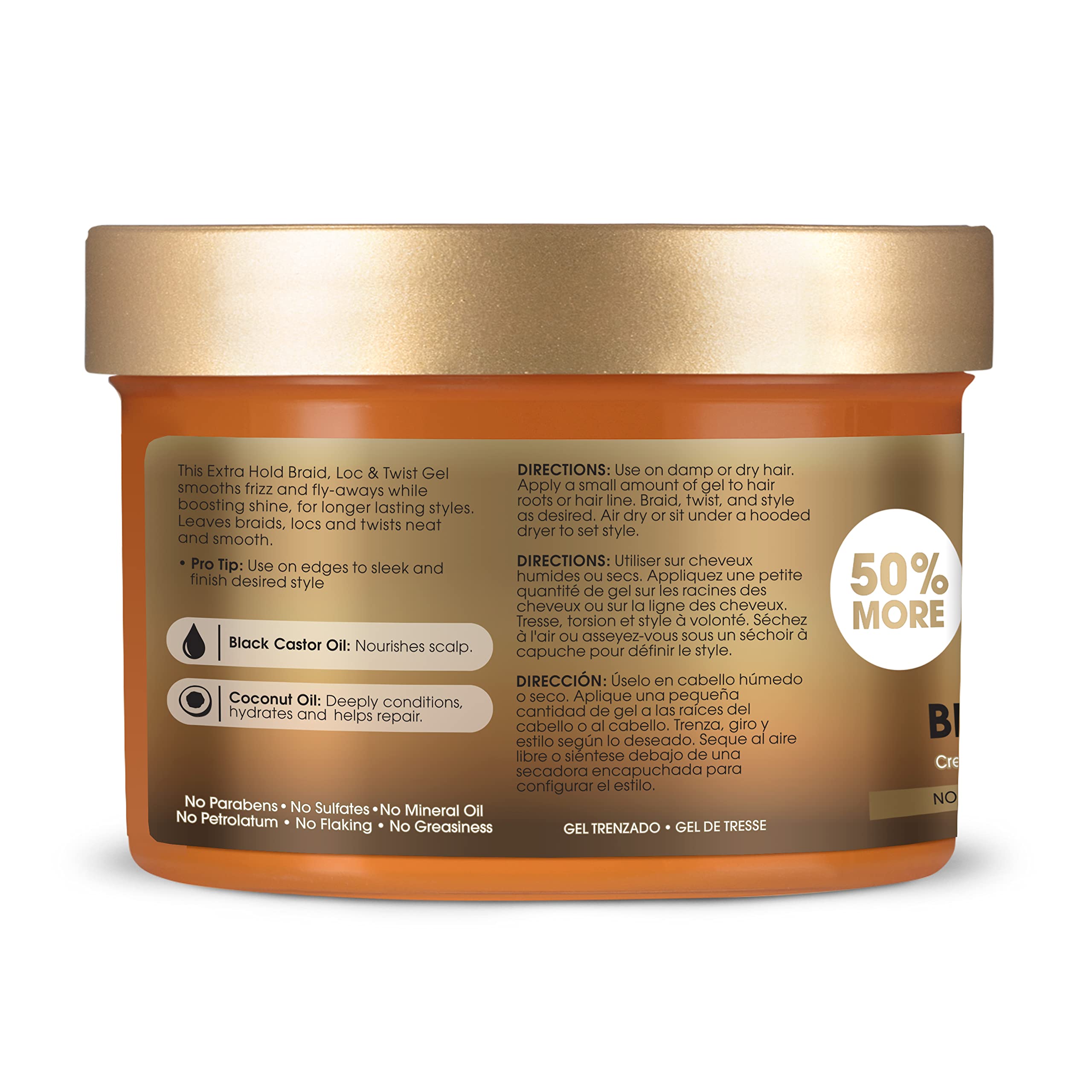 Foto 8 pulgar | Gel African Pride Black Castor Miracle Extra Hold 360 Ml (paquete De 3) - Venta Internacional.