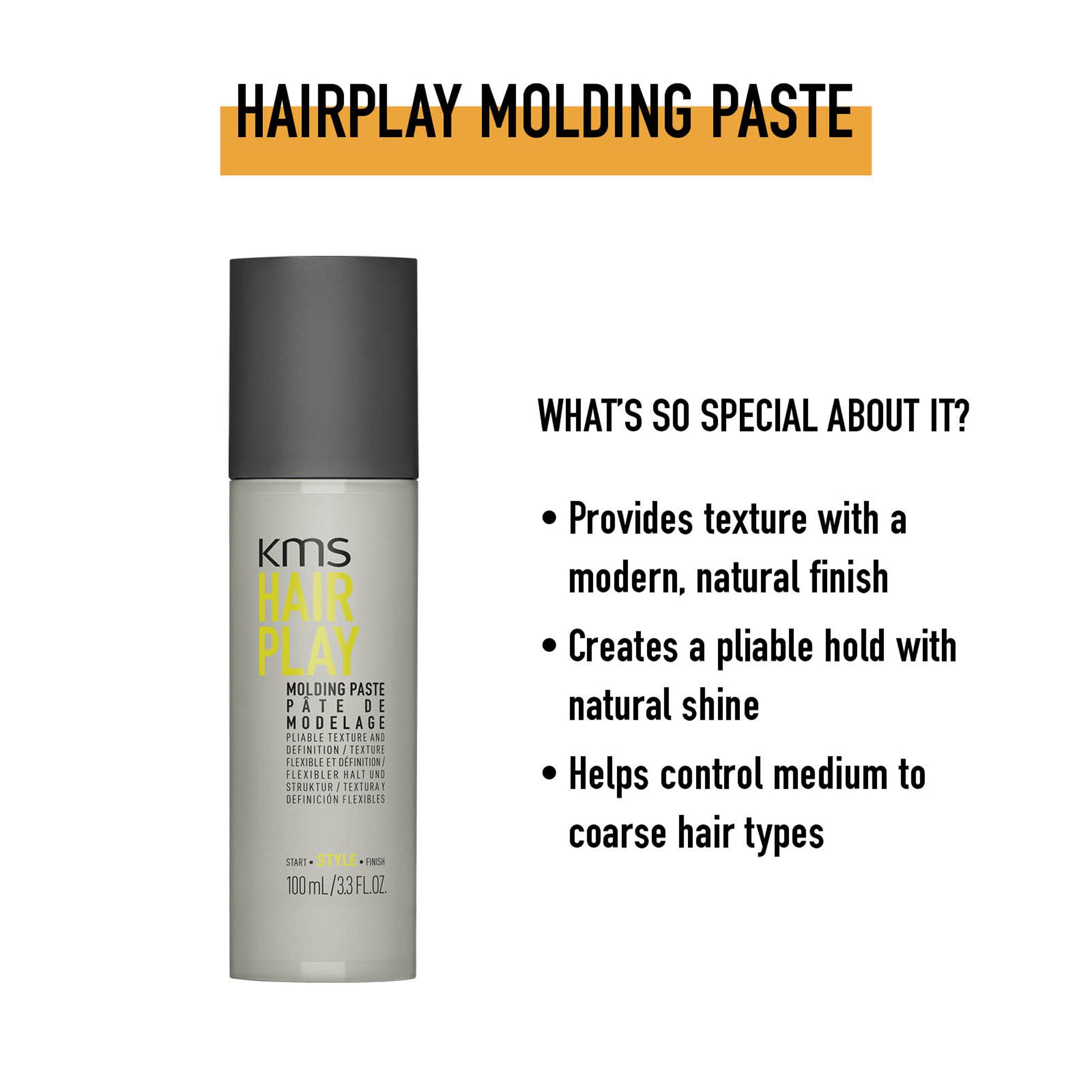 Foto 4 pulgar | Pasta Moldeante Kms Hairplay Que Proporciona Textura Y Brillo, 100 Ml - Venta Internacional.