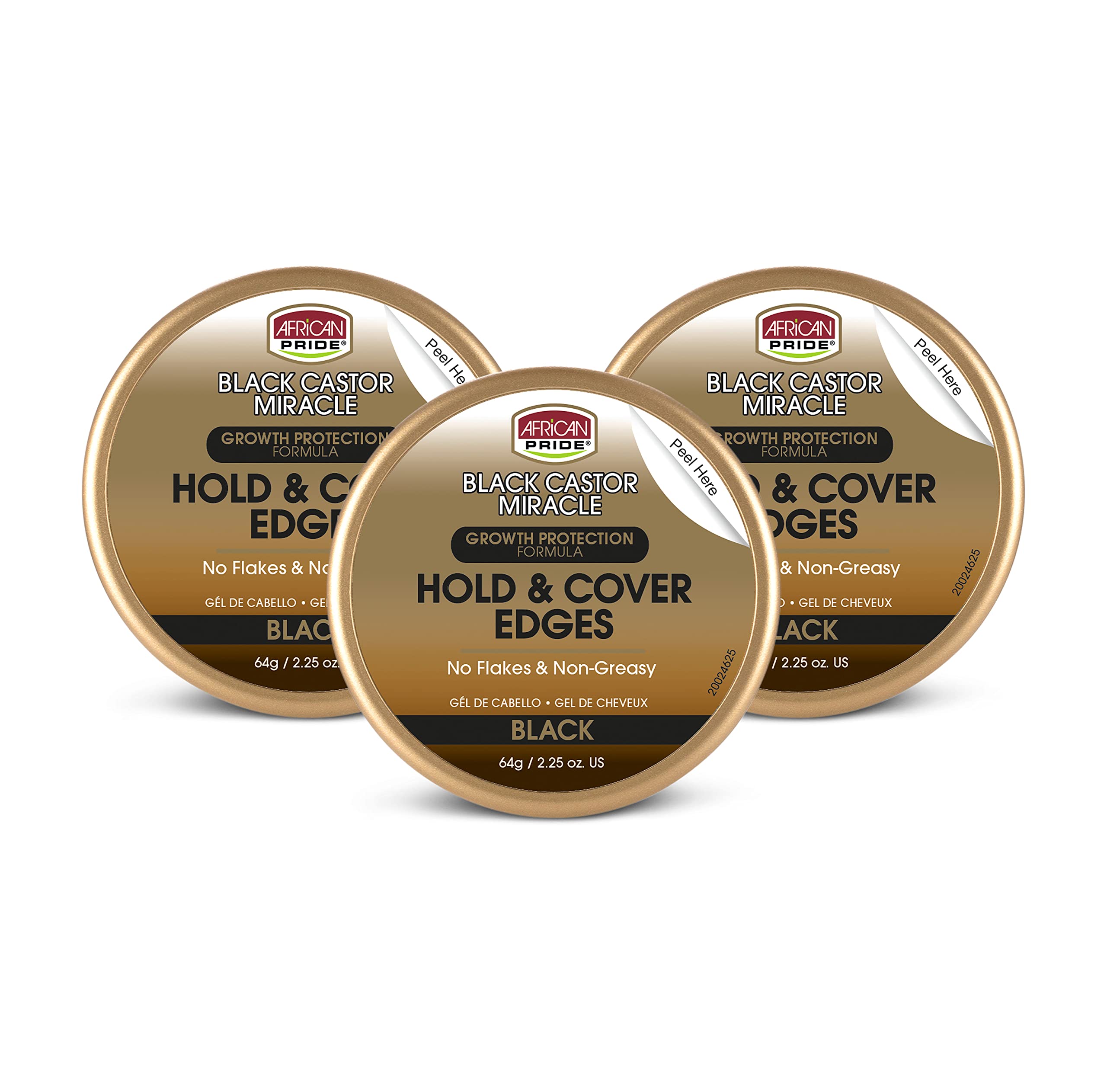 Gel Para El Cabello African Pride Miracle Hold & Cover Edges, 66 Ml (paquete De 3) - Venta Internacional.