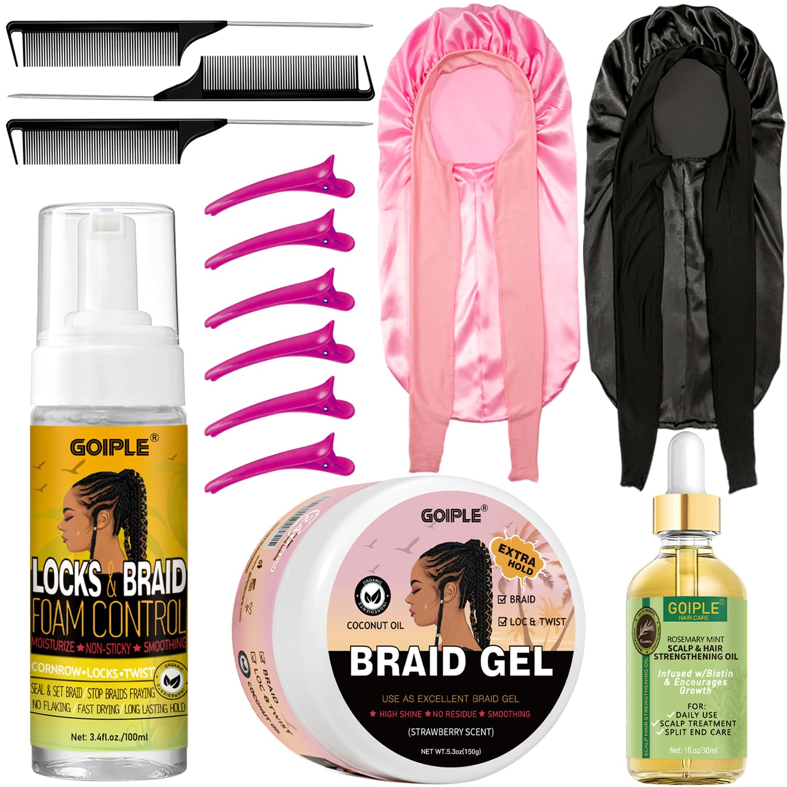 Foto 2 pulgar | Kit De Cuidado Capilar Goiple Extra Hold Braid Mousse & Gel Con Aceite - Venta Internacional.