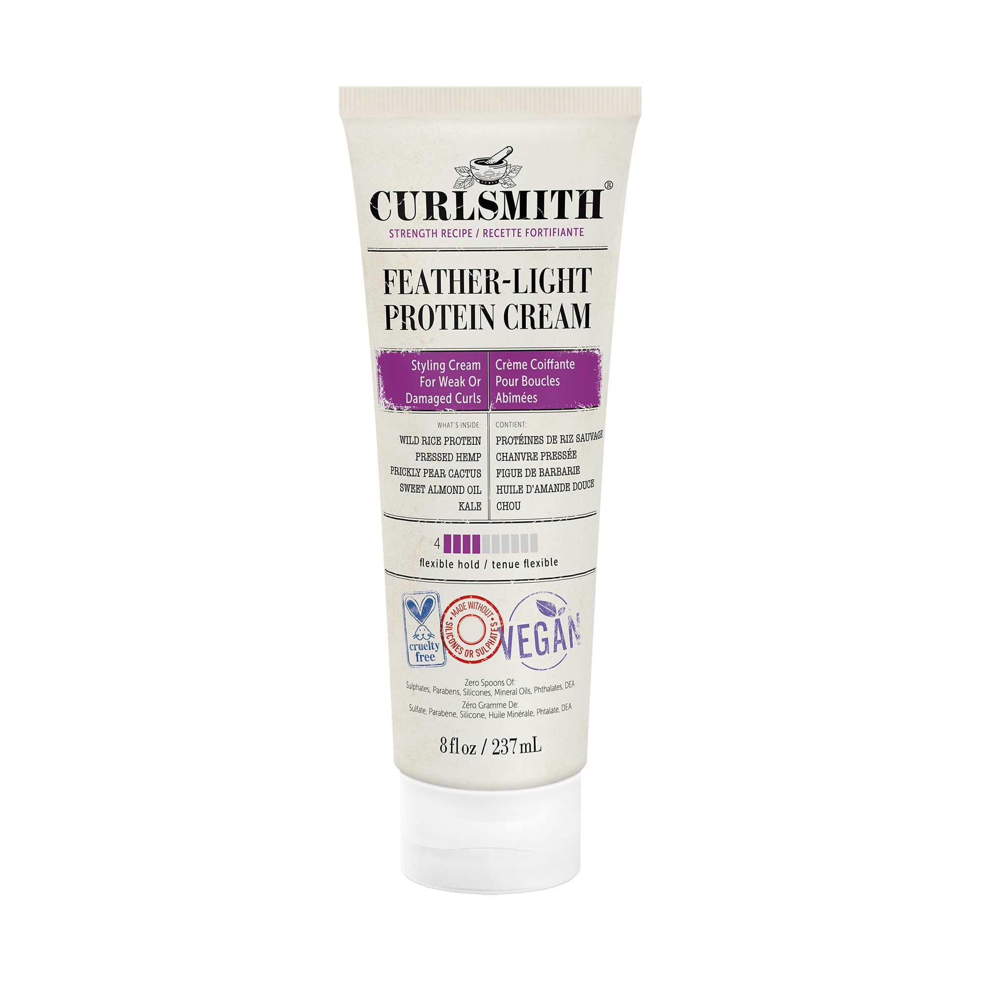 Crema De Peinado Curlsmith Feather-light Protein 237ml Vegan - Venta Internacional.