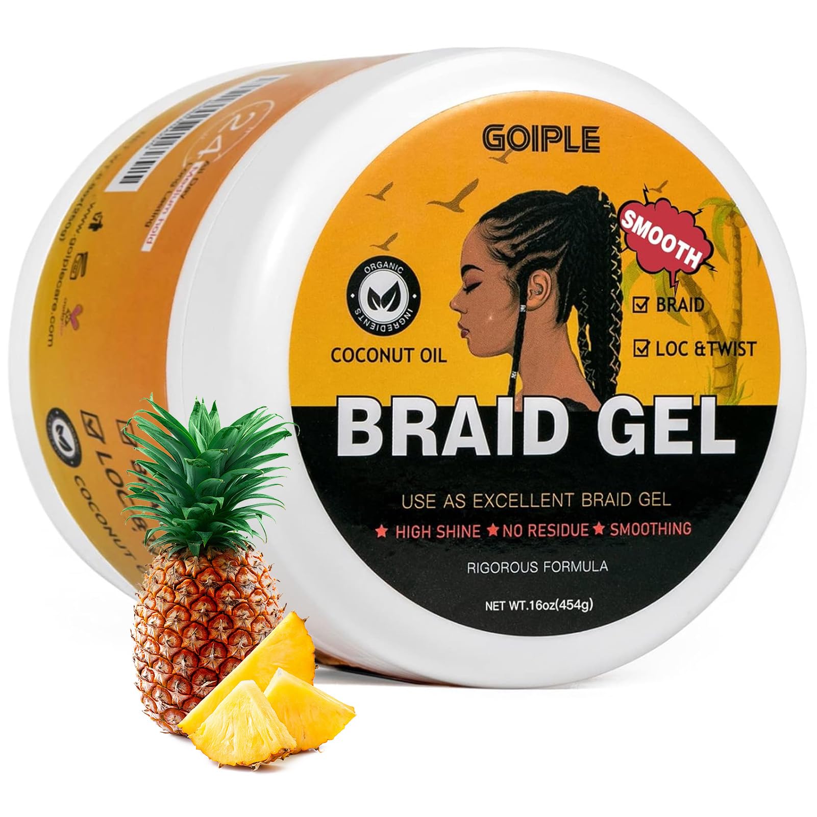 Foto 2 pulgar | Gel Para Trenzas Goiple, 500 Ml, De Fijación Fuerte Y Suavizante Para Trenzas - Venta Internacional.