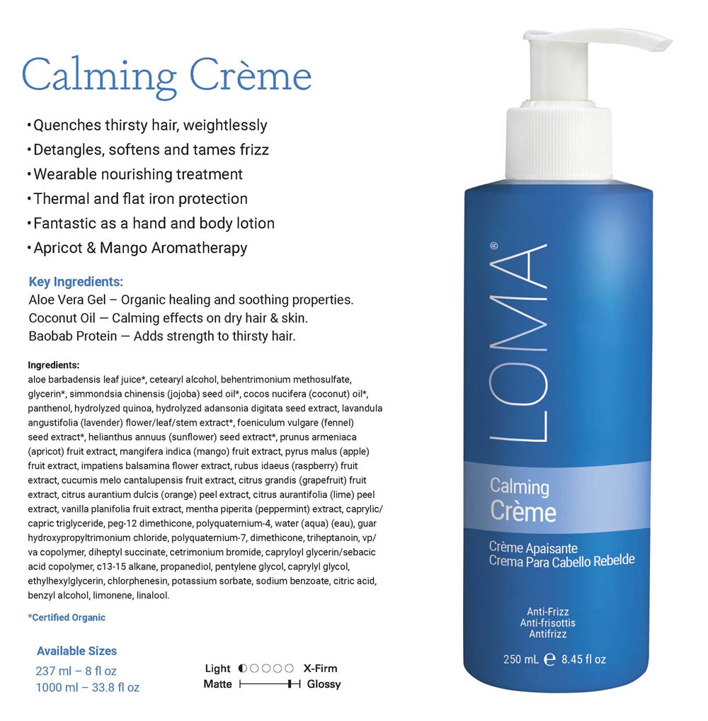 Foto 3 pulgar | Crema Calmante Loma Para El Cuidado Del Cabello, 1 Litro, Con Desenredante Y Protector De Hierro - Venta Internacional.