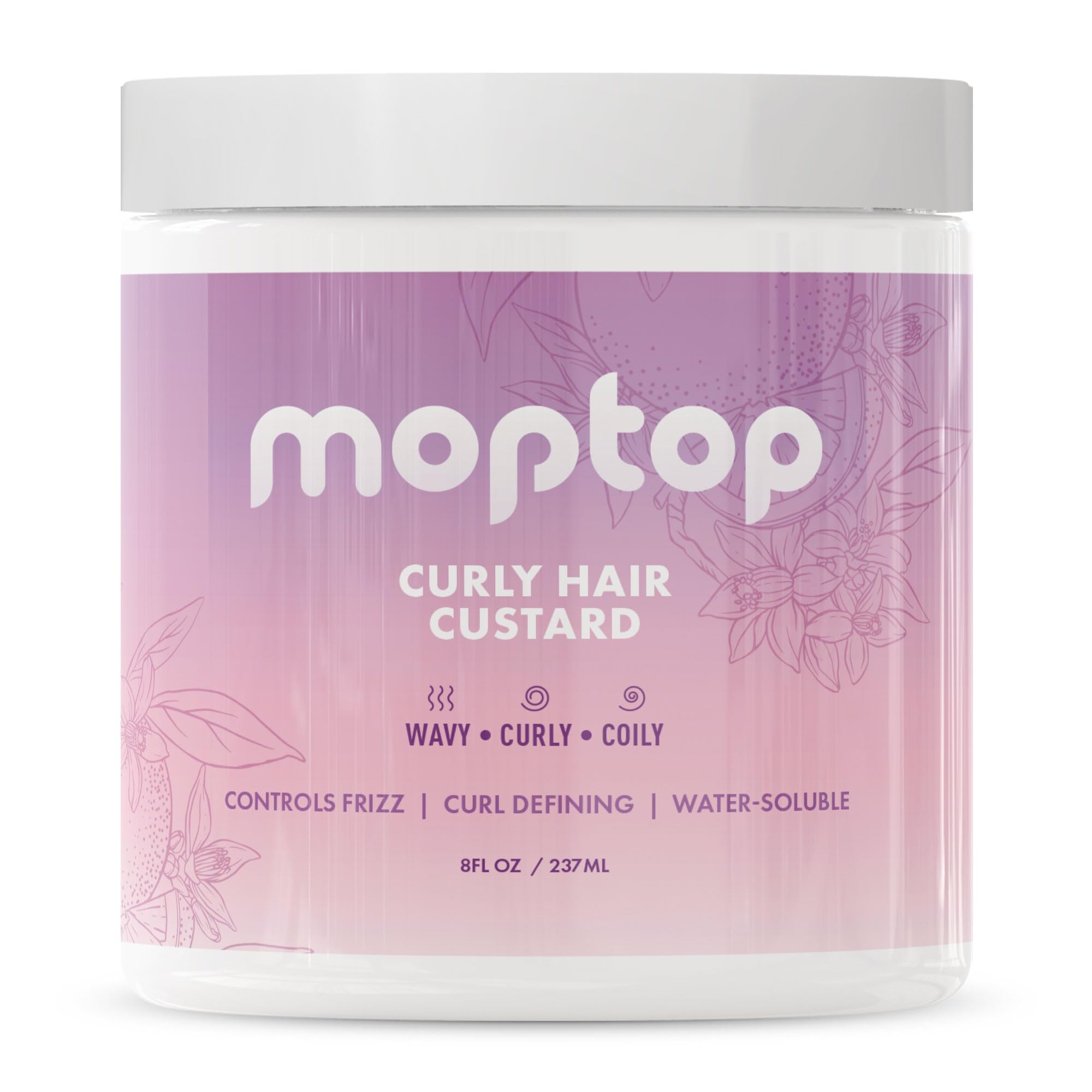 Gel Para El Cabello Moptop, Crema Pastelera Para Cabello Rizado, 240 Ml, Antiencrespamiento - Venta Internacional.