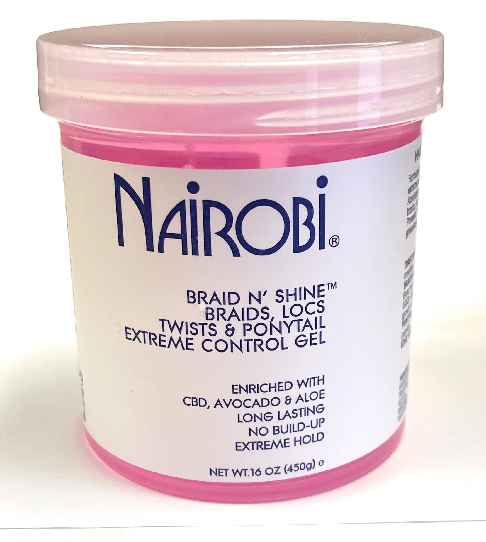 Foto 2 pulgar | Gel Nairobi Braid N' Shine, 454 G (paquete De 1) Con 2 Cepillos - Venta Internacional.