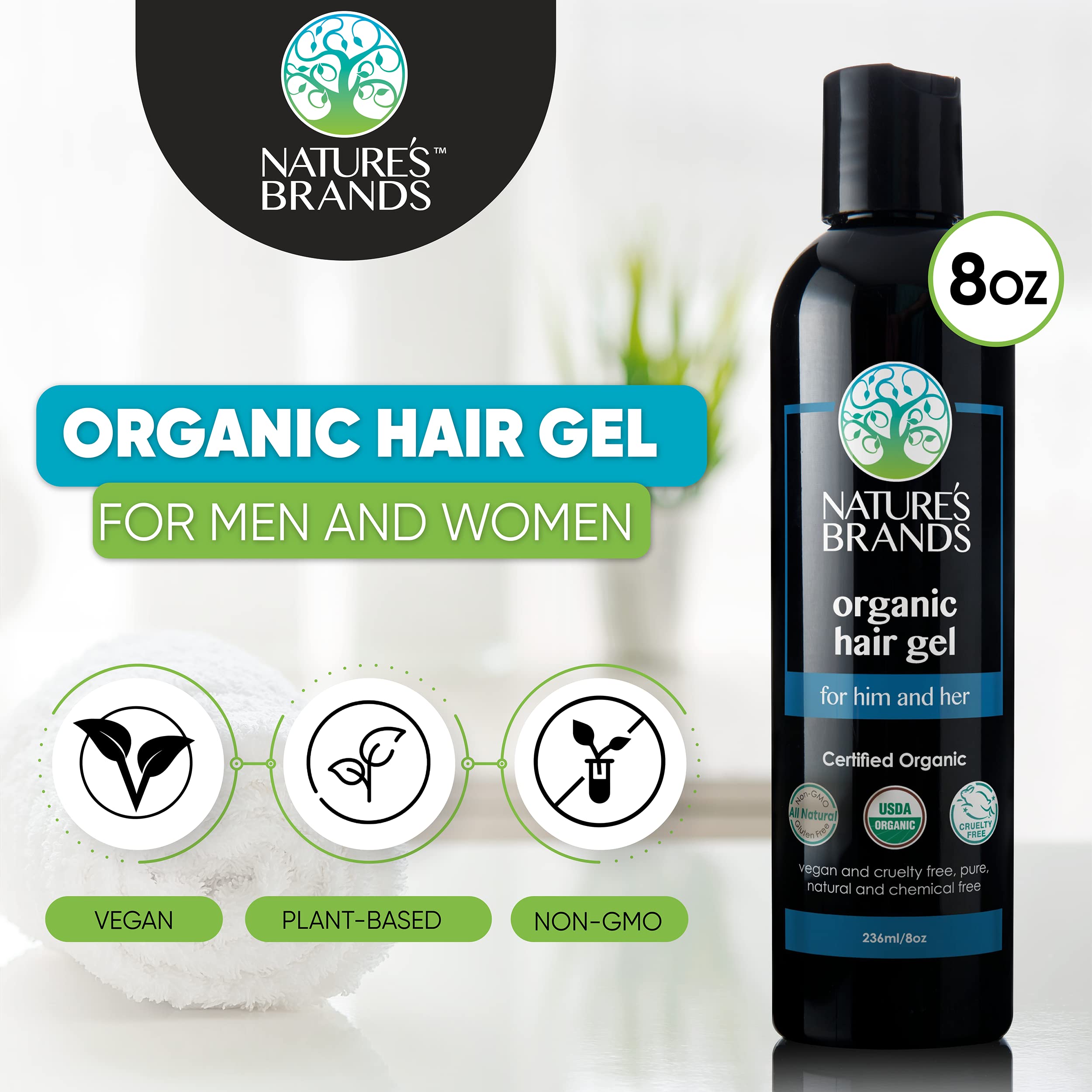 Foto 4 pulgar | Gel Cabello Nature's Brands Organic Herbal Choice Mari 236 ml - Venta Internacional