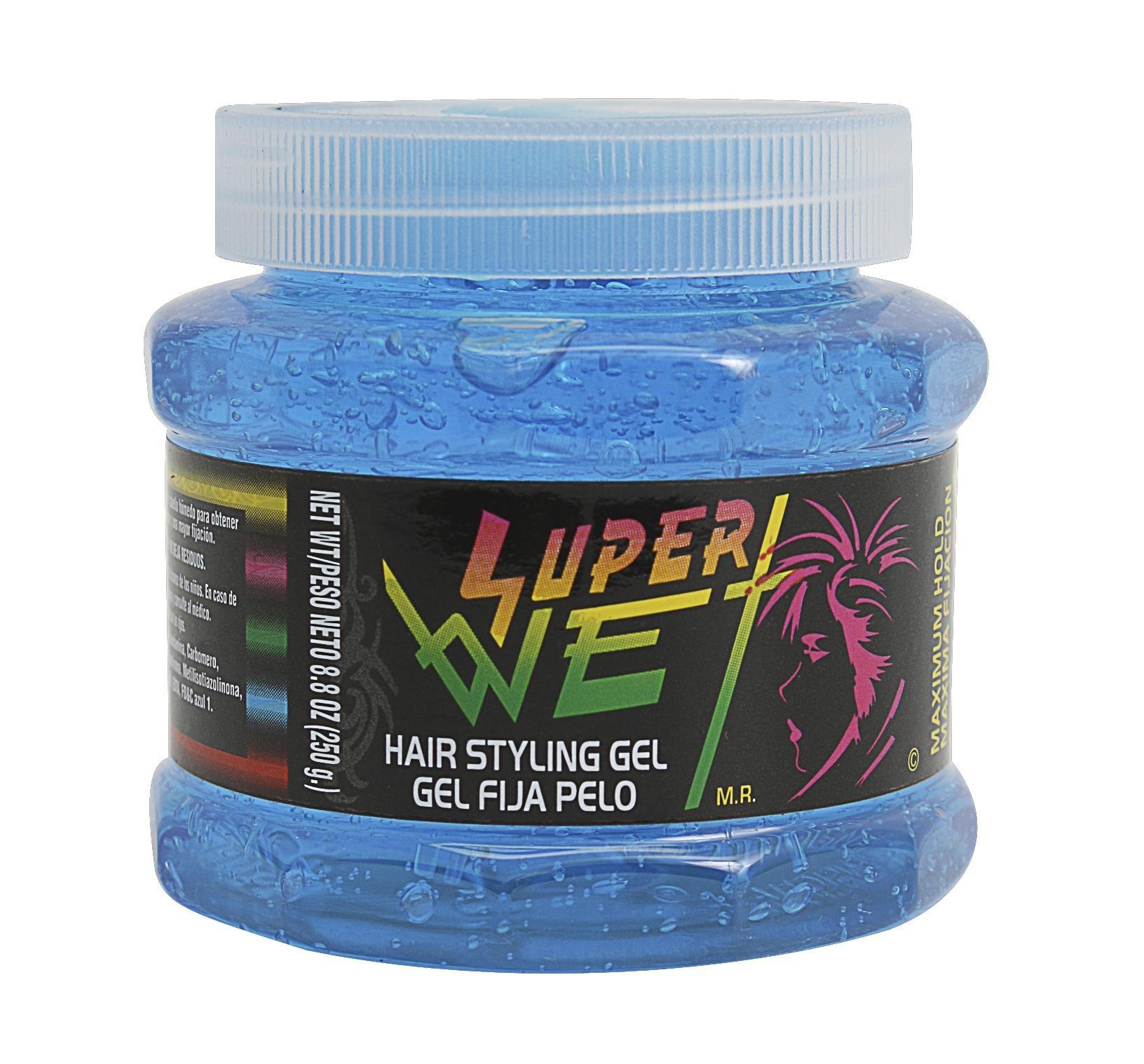 Foto 2 pulgar | Gel Para Peinar Super Wet Maximum Hold 250 Ml, Azul - Venta Internacional.