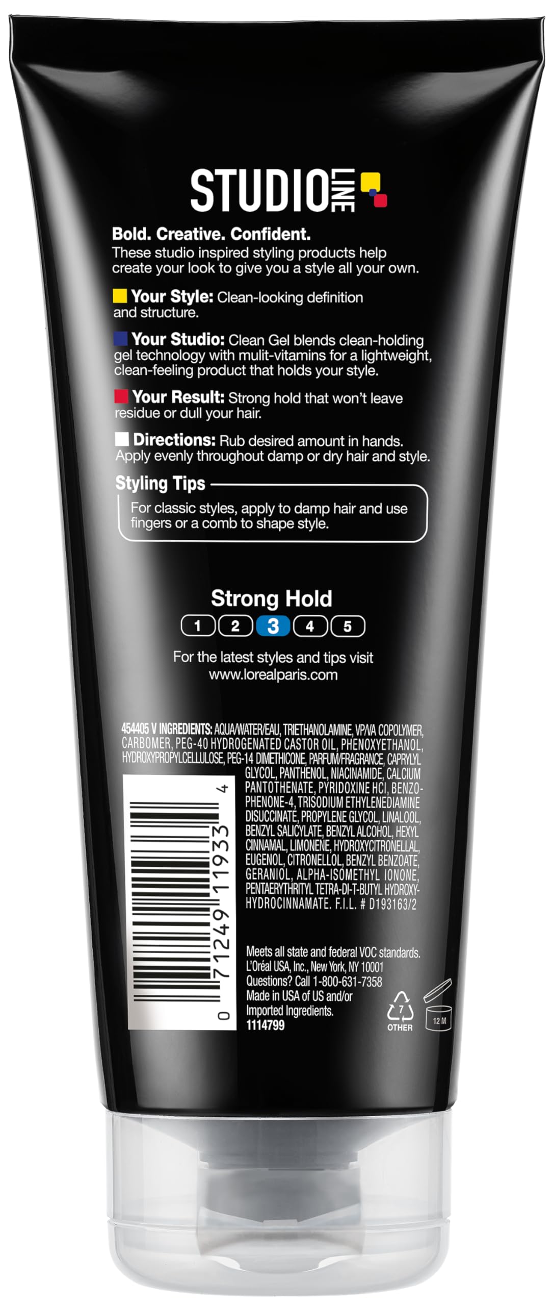 Foto 7 pulgar | Gel Para El Cabello L'oreal Paris Studio Line Clear Minded Strong Hold - Venta Internacional.