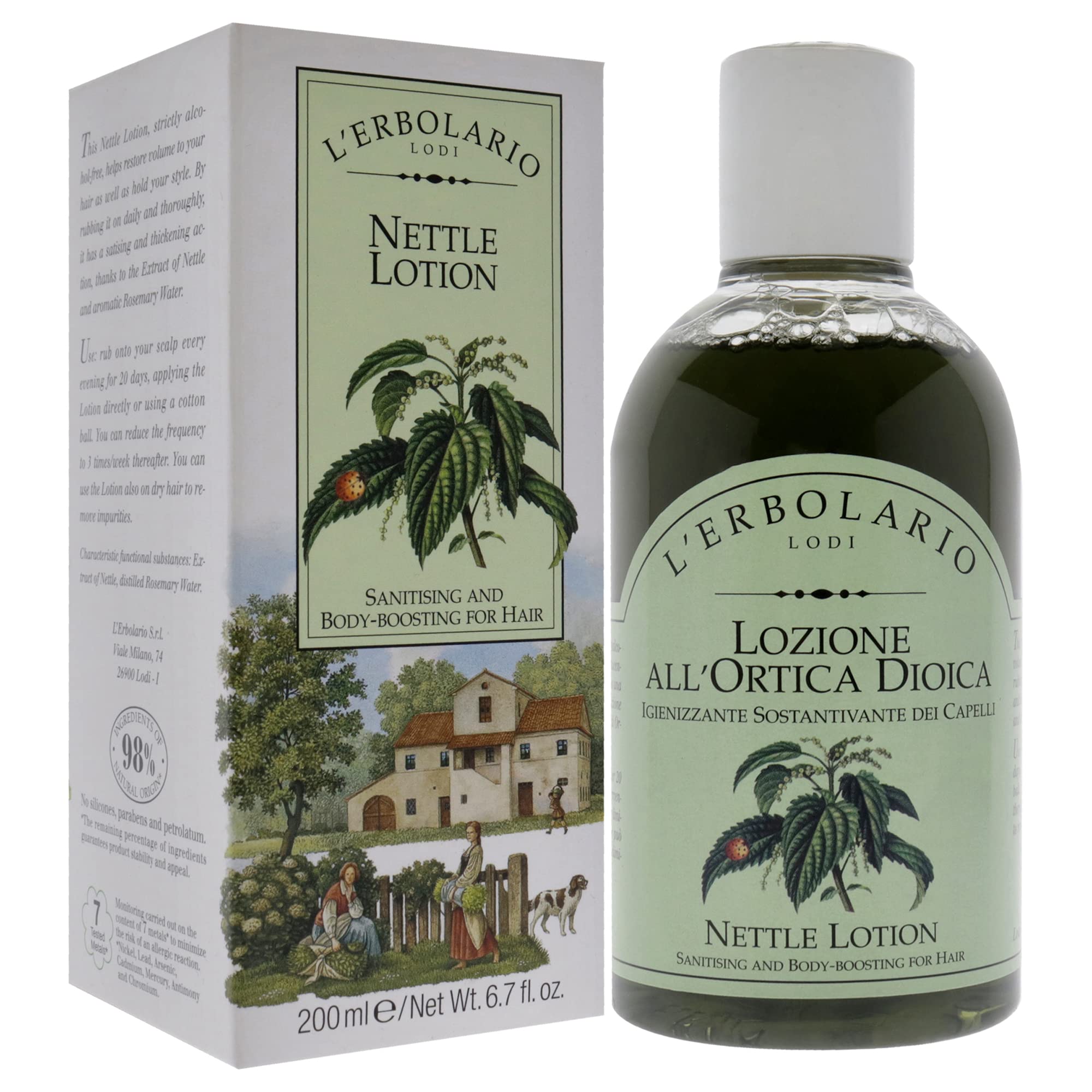 Foto 4 pulgar | Loción L'erbolario Nettle Unisex 200 Ml - Venta Internacional.