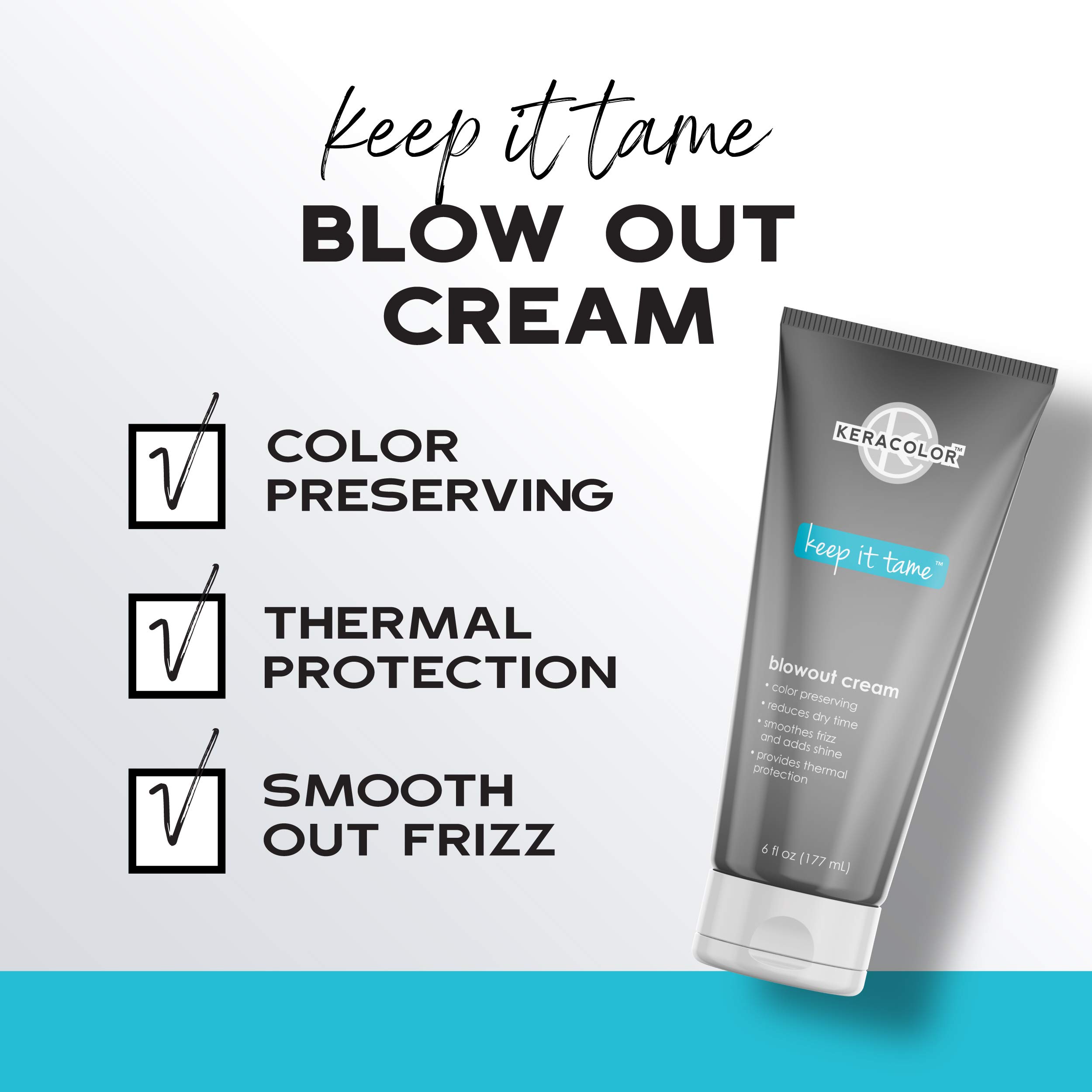 Foto 4 pulgar | Crema Suavizante Blowout Keracolor, Protectora Térmica, 180 Ml - Venta Internacional.