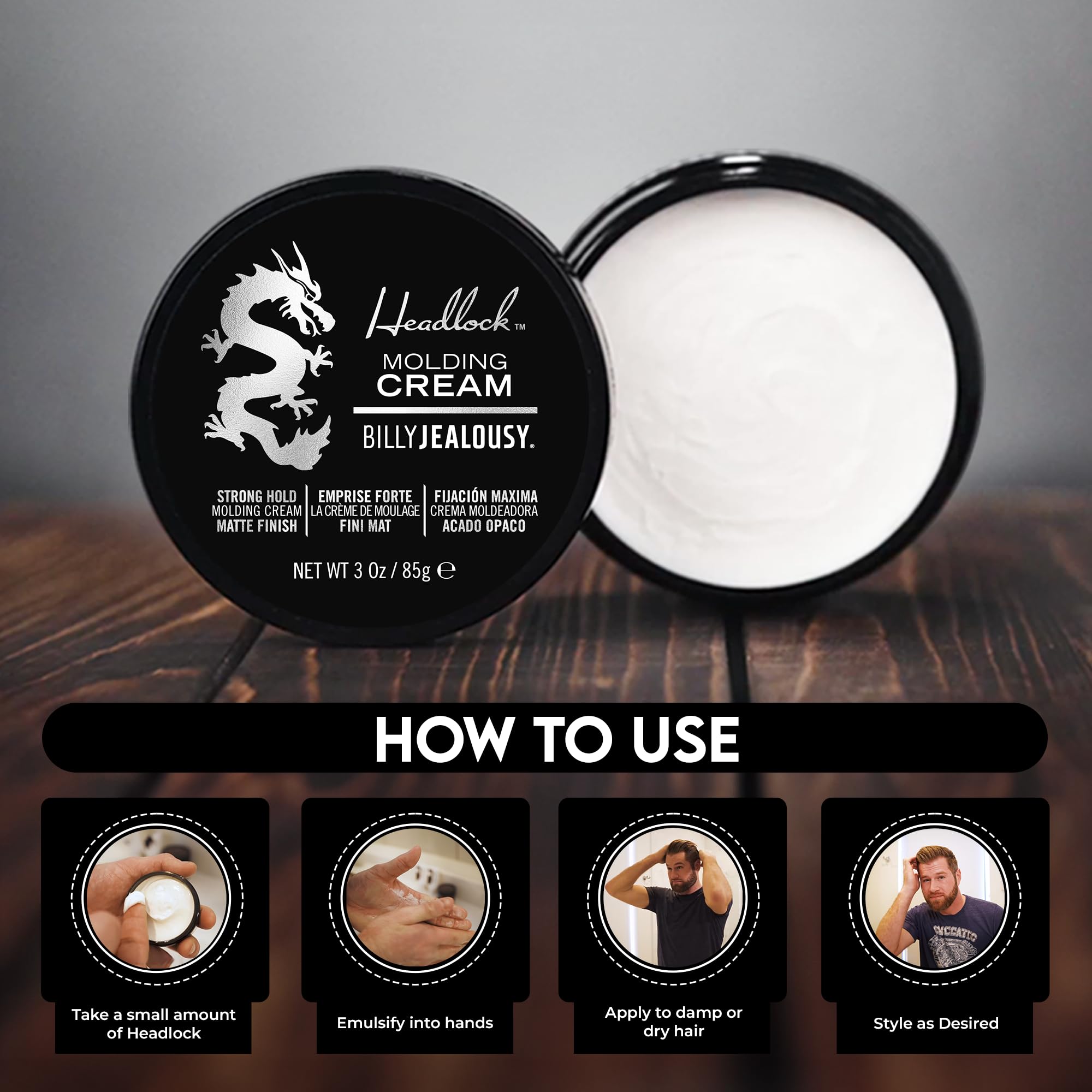 Foto 4 pulgar | Crema Para Peinar Billy Jealousy Headlock Para Hombre, 90 Ml - Venta Internacional.