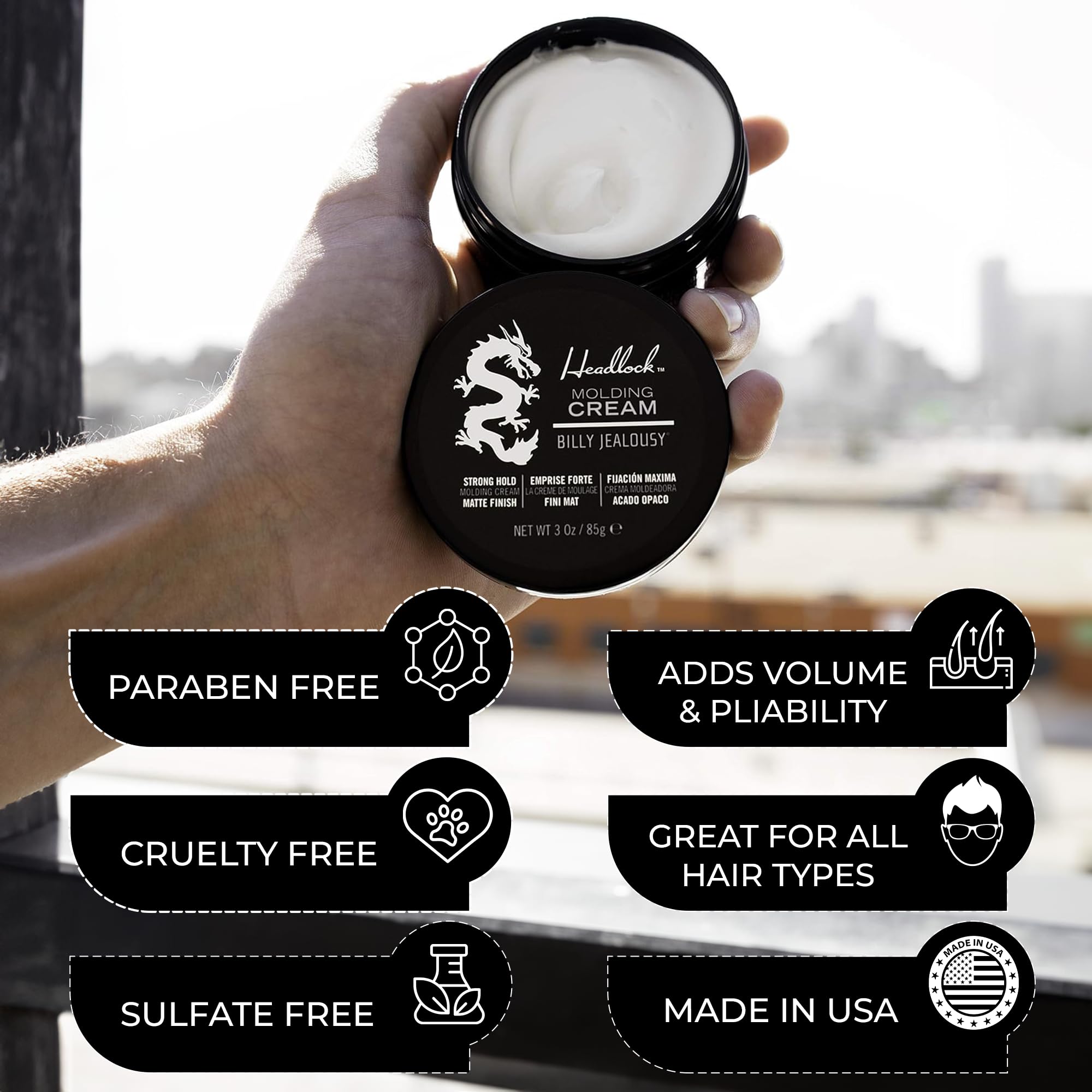 Foto 7 pulgar | Crema Para Peinar Billy Jealousy Headlock Para Hombre, 90 Ml - Venta Internacional.