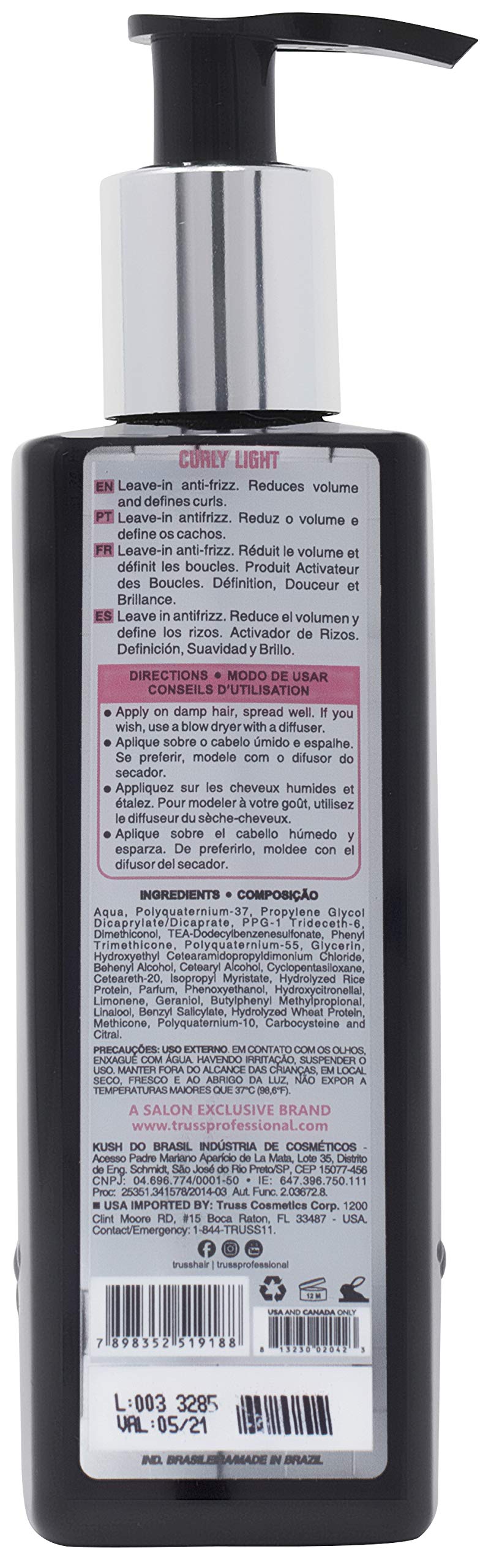 Foto 3 pulgar | Crema para el Cabello Truss Curly Light Leave-in Curl Activator 250 Ml - Venta Internacional