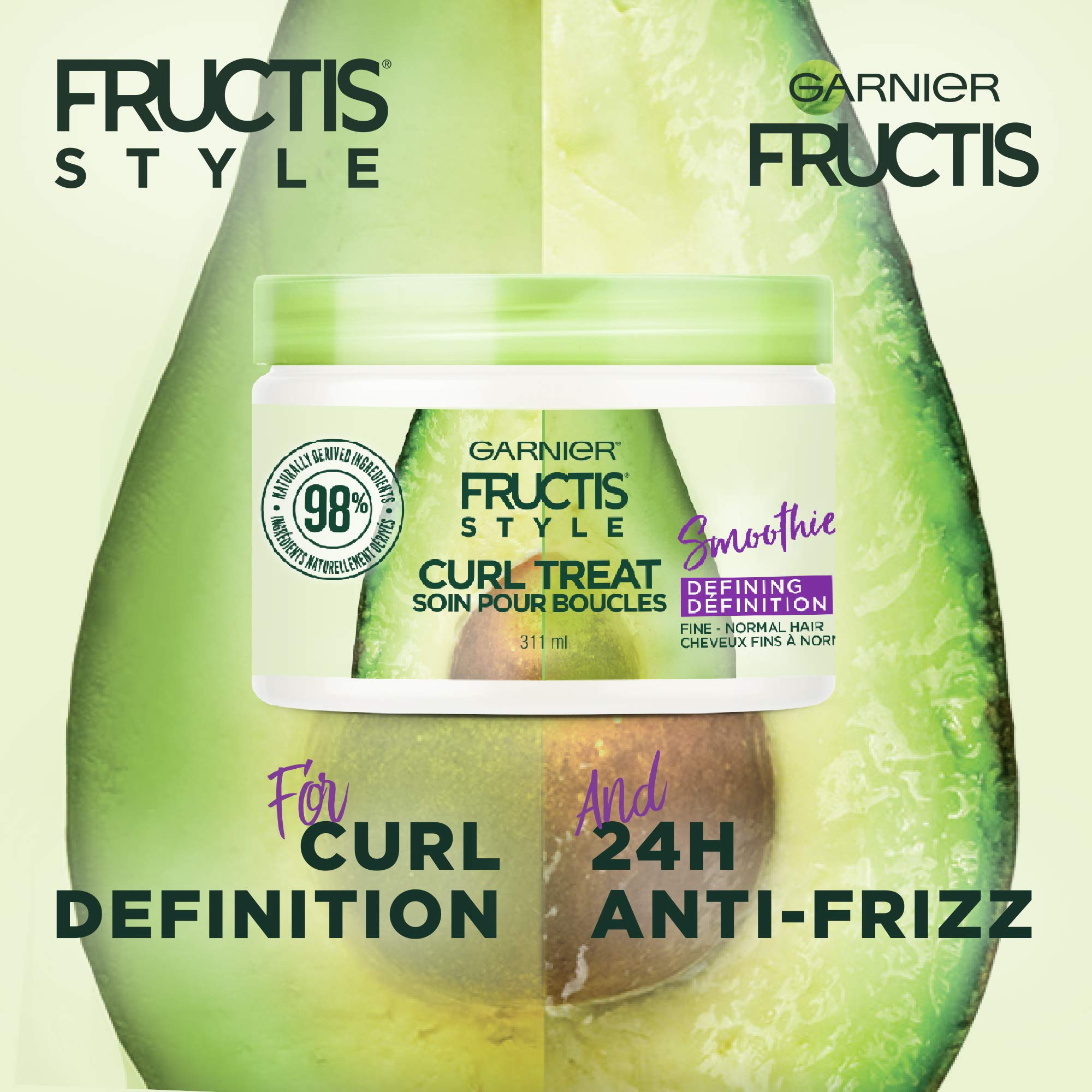 Foto 4 | Garnier Fructis Curl Treat Defining Smoothie 310 ml- Venta Internacional
