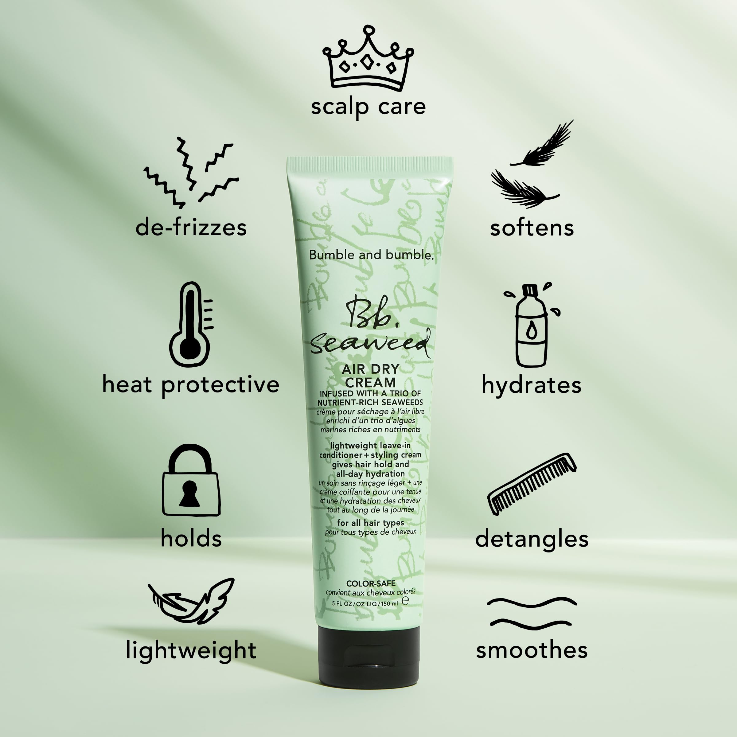 Foto 5 pulgar | Crema Nutritiva De Algas Marinas Air Dry Bumble And Bumble, 150 Ml - Venta Internacional.