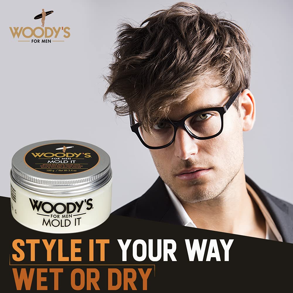 Foto 3 | Pasta Para Peinar Woody's Mold It Medium Hold Matte Finish 100 Ml - Venta Internacional.