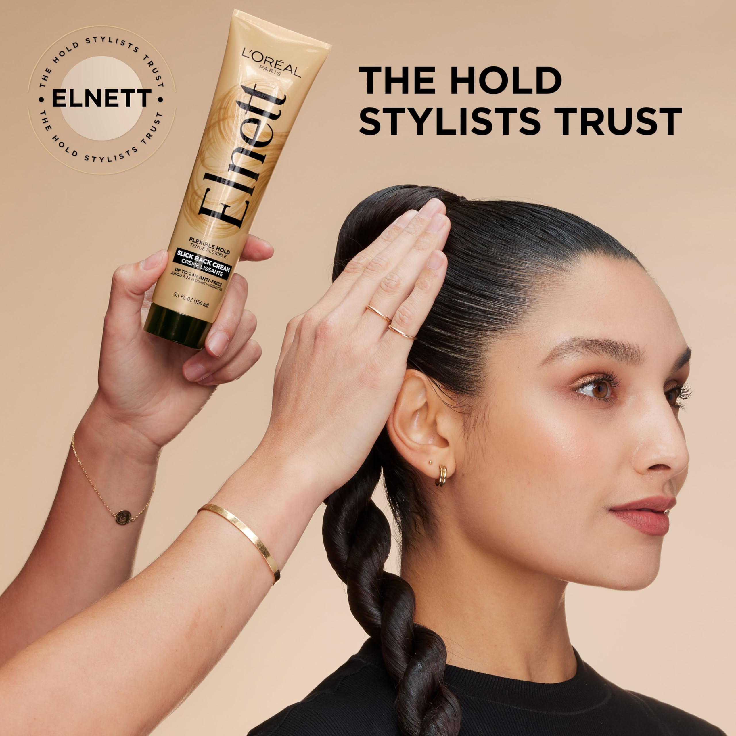 Foto 4 pulgar | Crema De Peinado L'oreal Paris Elnett Slick Back 150 Ml - Venta Internacional.
