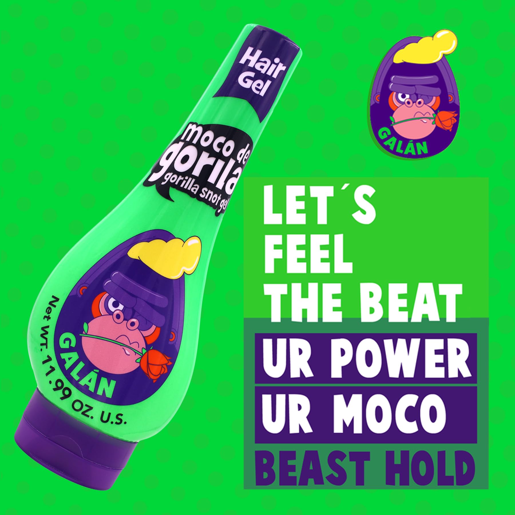 Foto 5 pulgar | Gel Para Peinar El Cabello Moco De Gorila Galan, 350 Ml, Paquete De 3 - Venta Internacional.