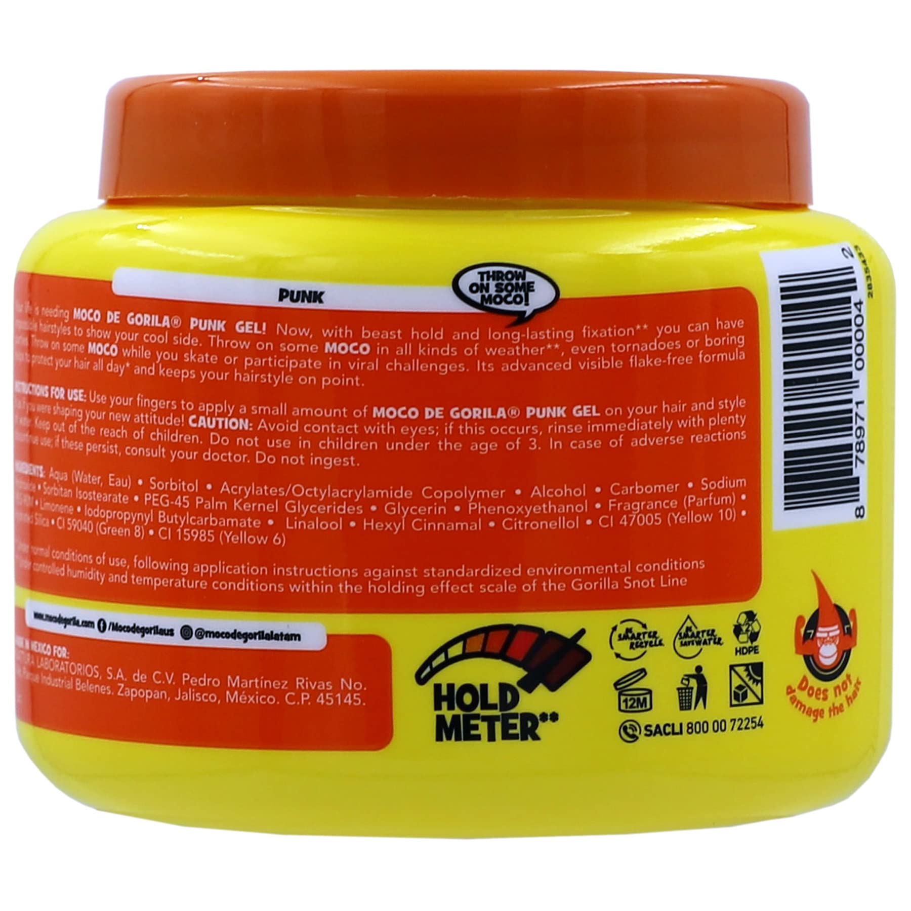 Foto 6 pulgar | Gel Para Peinar El Cabello Moco De Gorila Punk High Fixation 270 Ml, Paquete De 3 - Venta Internacional.