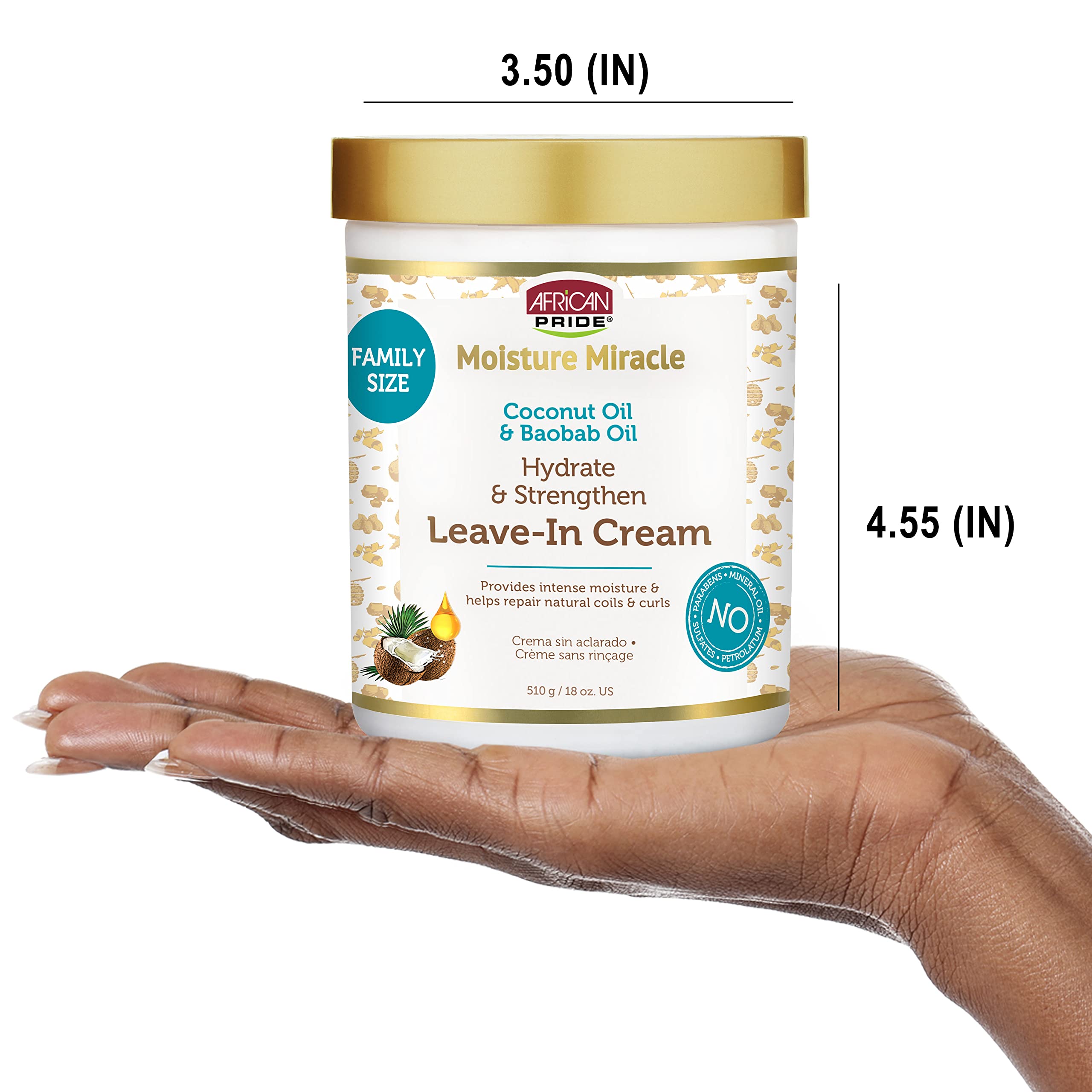 Foto 7 pulgar | Crema Para El Cabello African Pride Moisture Miracle Coconut 530ml - Venta Internacional.
