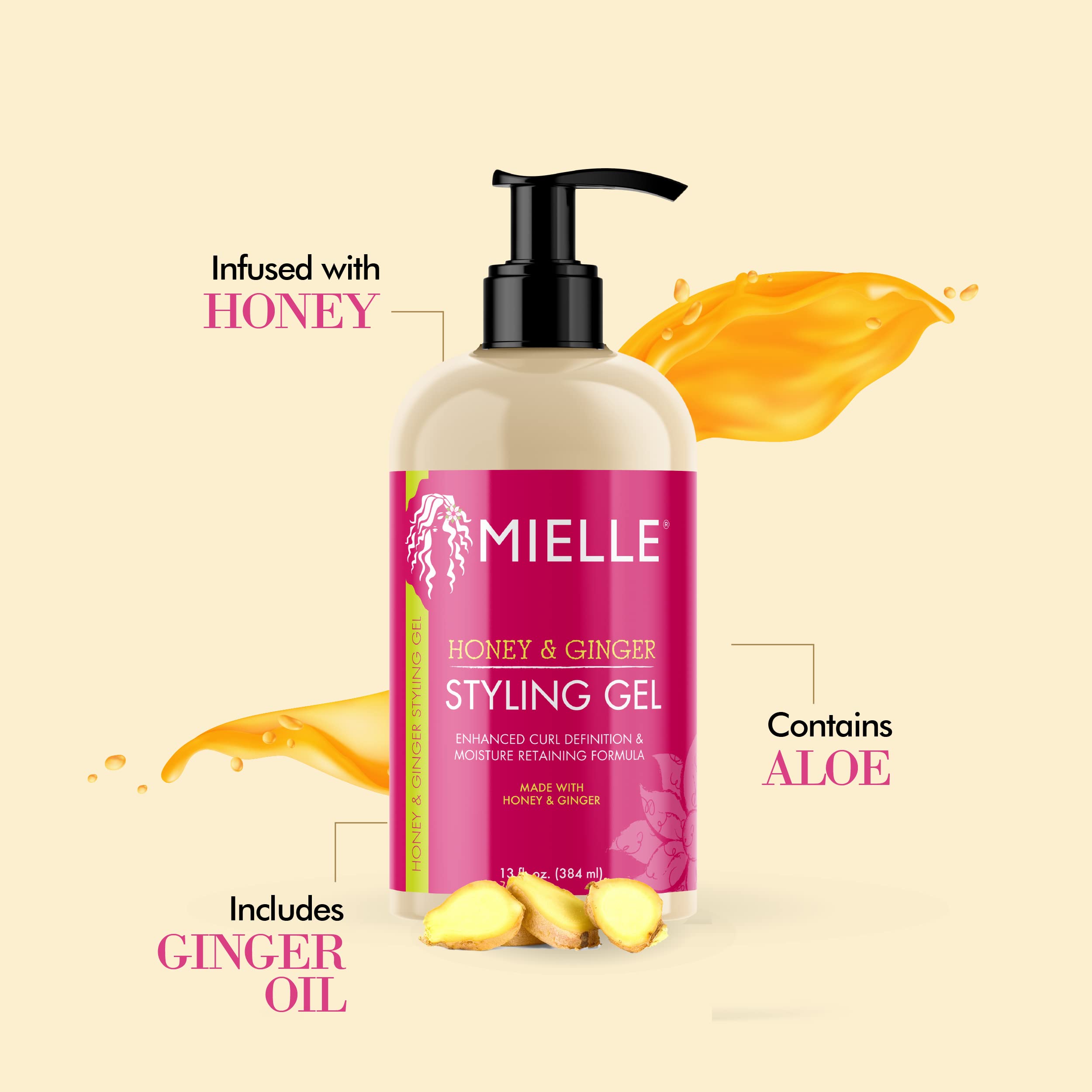 Foto 4 pulgar | Gel De Peinado Mielle Organics Honey & Ginger 385 Ml Para Cabello - Venta Internacional.