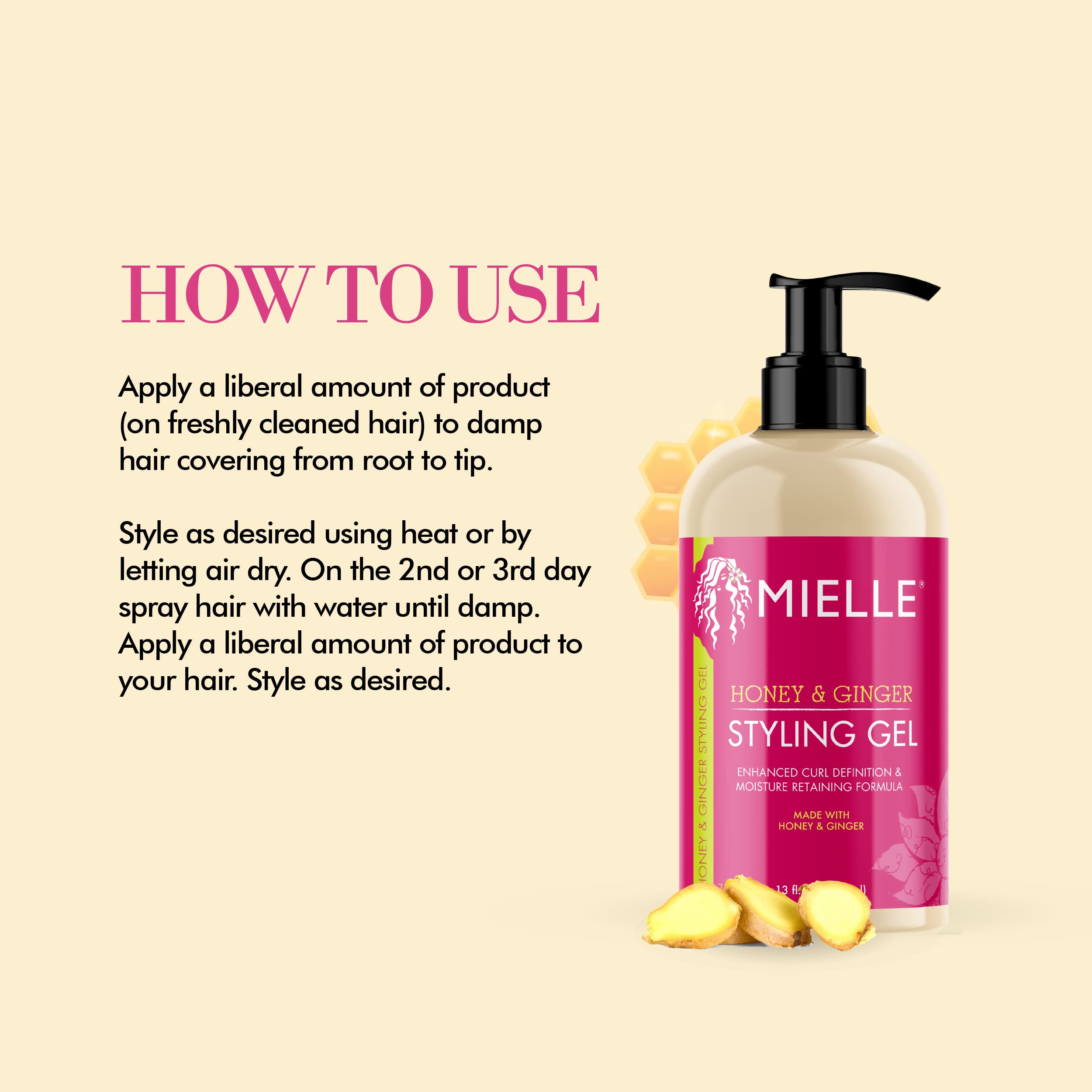 Foto 5 | Gel De Peinado Mielle Organics Honey & Ginger 385 Ml Para Cabello - Venta Internacional.