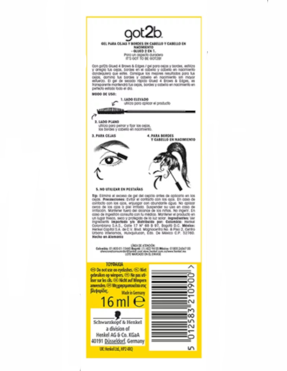 Foto 3 | Got2b Glued Schwarzkopf Para Cejas Y Cabello + Termo De Agua De Regalo Güish
