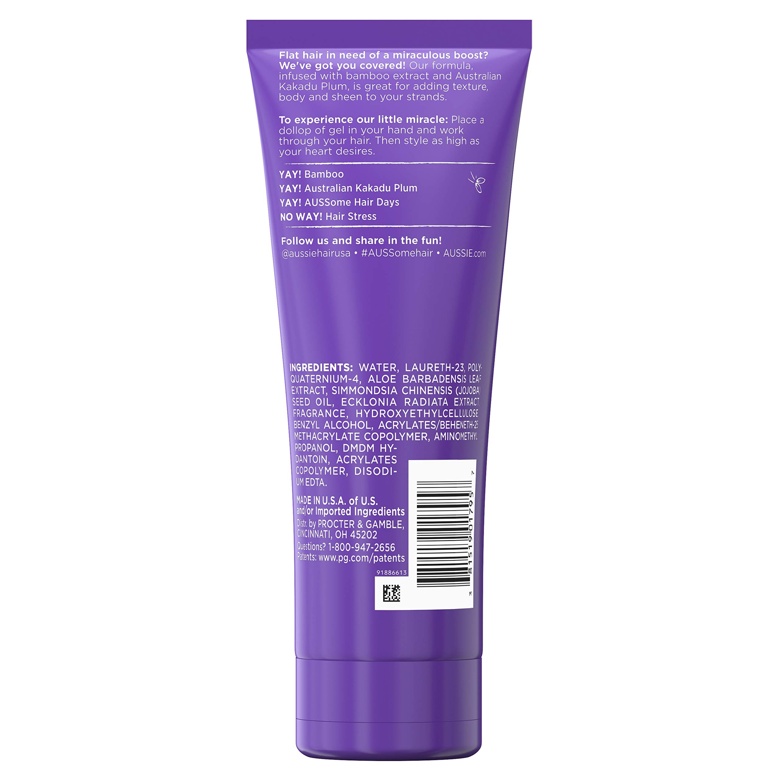 Foto 3 pulgar | Gel Para El Cabello Aussie Headstrong Volume Texturizing 200 Ml - Venta Internacional.