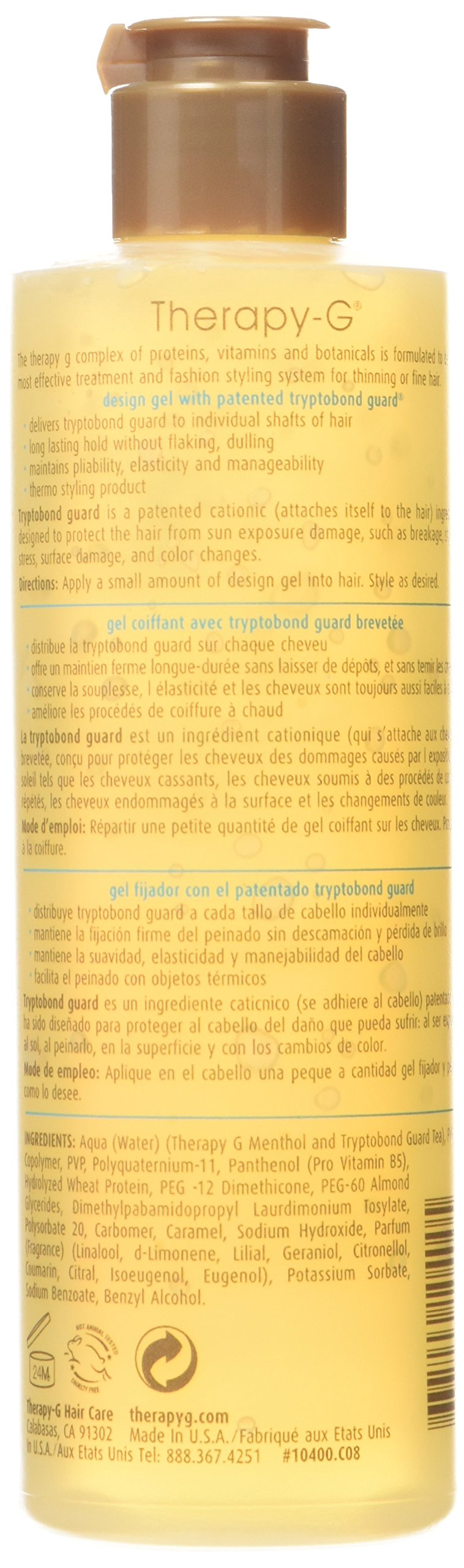 Foto 3 pulgar | Gel Para El Cabello Therapy-g Design 250 Ml - Venta Internacional.