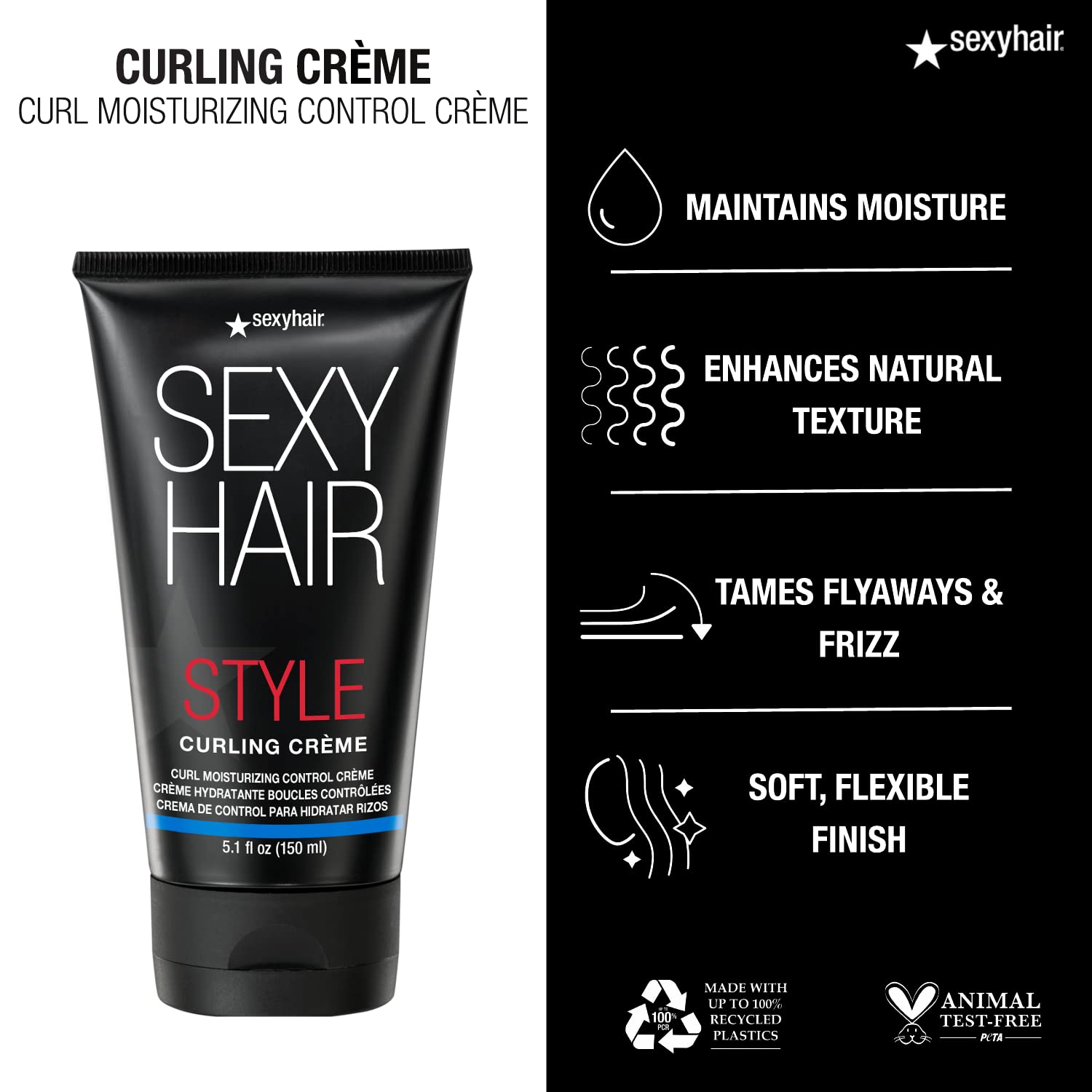 Foto 4 pulgar | Crema Curling Creme Sexyhair Style Curl Hidratante, 150 Ml, Light Control - Venta Internacional.