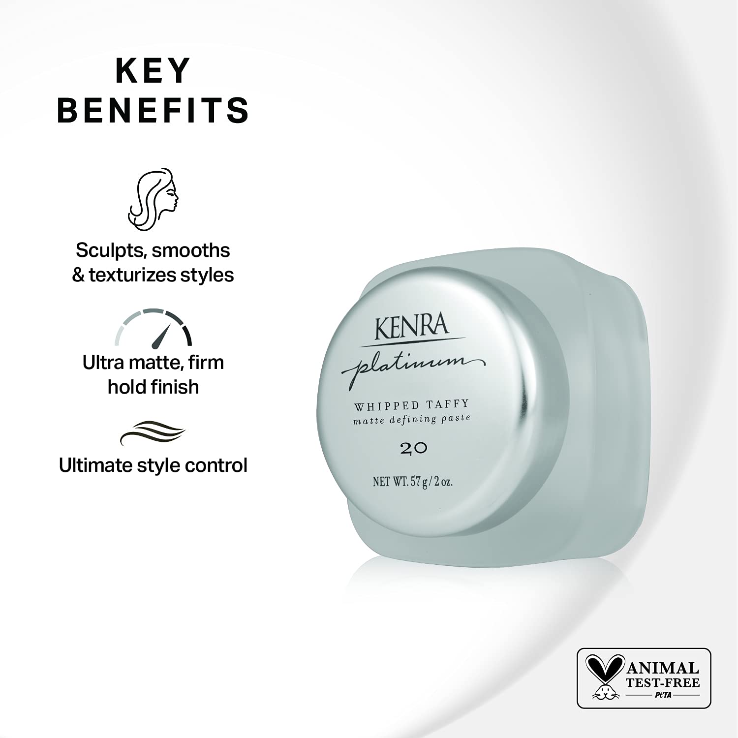 Foto 3 pulgar | Peinado Kenra Platinum Whipped Taffy 20 Matte 60 Ml - Venta Internacional.