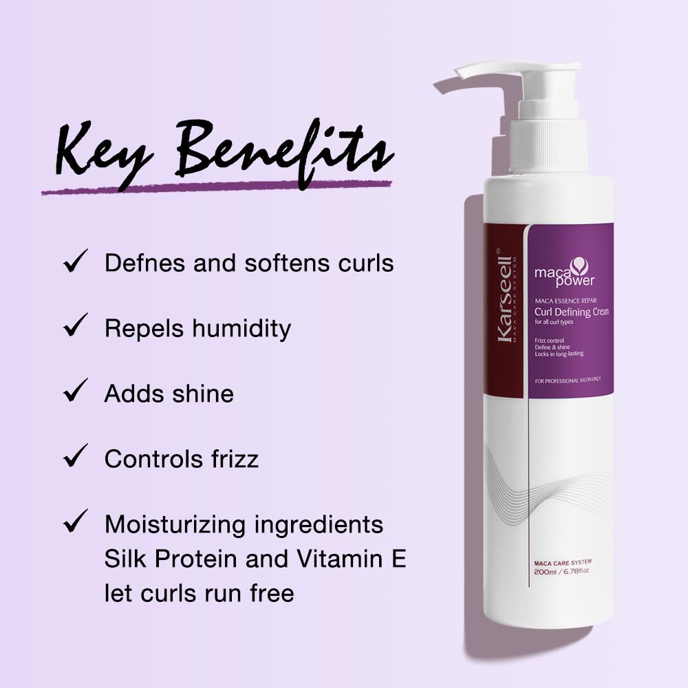 Foto 2 | Crema Para Rizar Karseell Curl-defining 200 Ml Con Esencia De Maca - Venta Internacional.