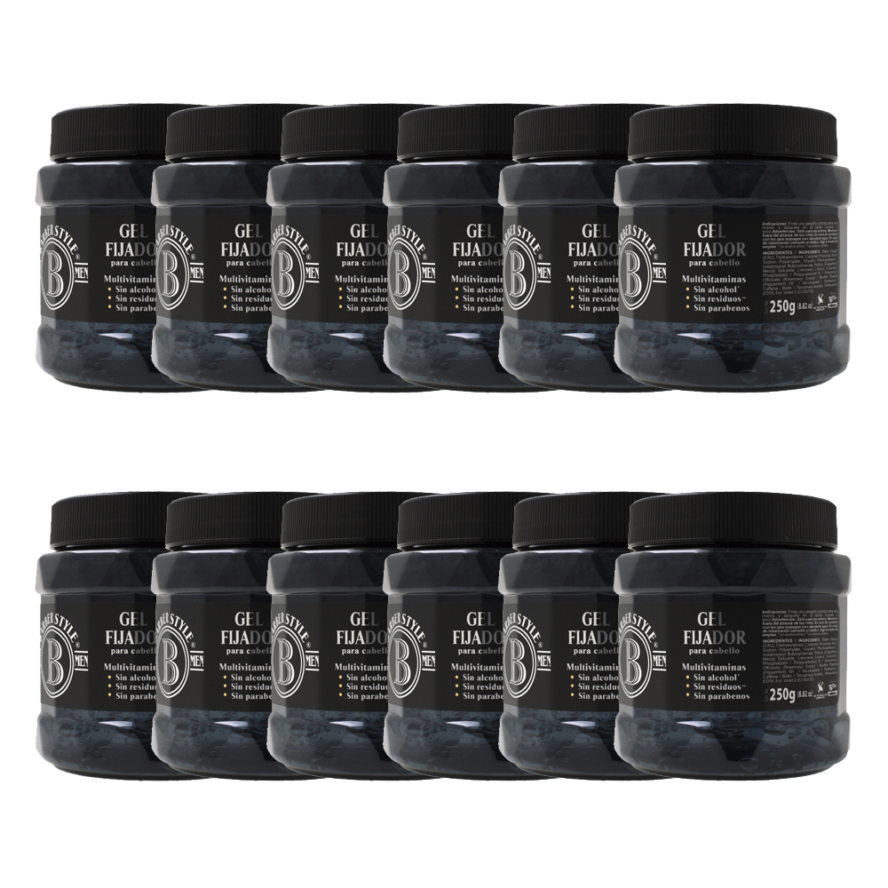 Foto 2 pulgar | Gel Para El Cabello 250gr Barber Style (caja 12pz)