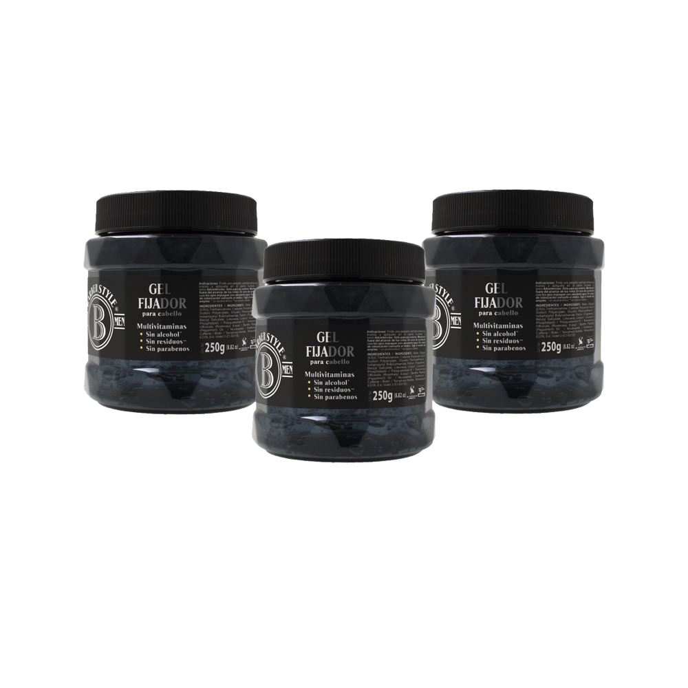 Foto 2 pulgar | Gel Para El Cabello 250gr Barber Style (3pack) Gbs-250-p3