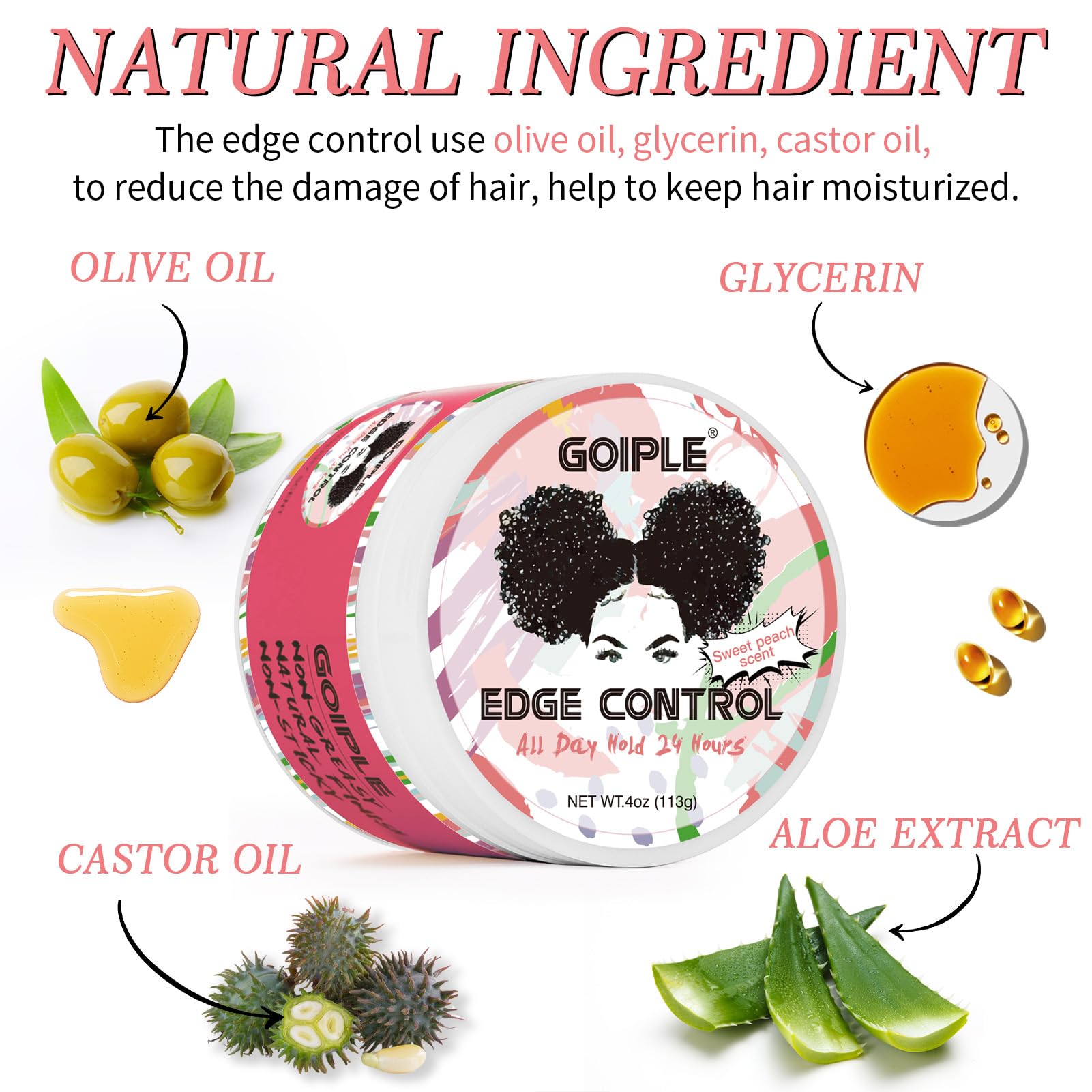 Foto 2 | Cera Edge Control Goiple Con Aroma A Melocotón Dulce Para Mujer (8 Unidades) - Venta Internacional.