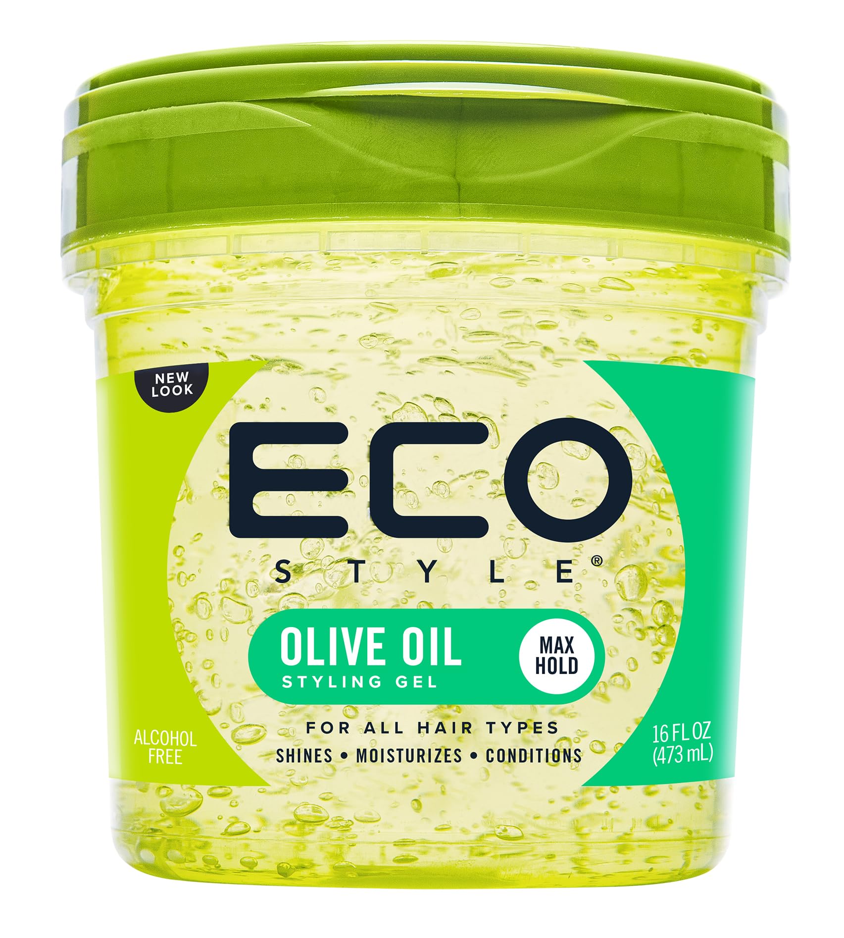 Gel Para Peinar Eco Style, Aceite De Oliva, Paquete De 2 - Venta Internacional.
