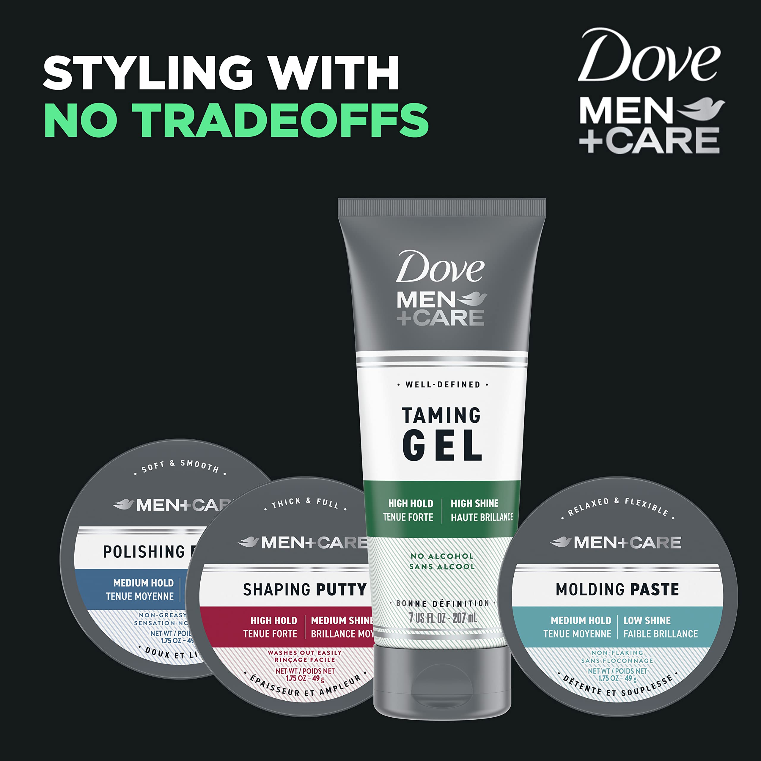 Foto 7 pulgar | Gel De Peinado Dove Men + Care Strong Hold 200 Ml (paquete De 3) - Venta Internacional.