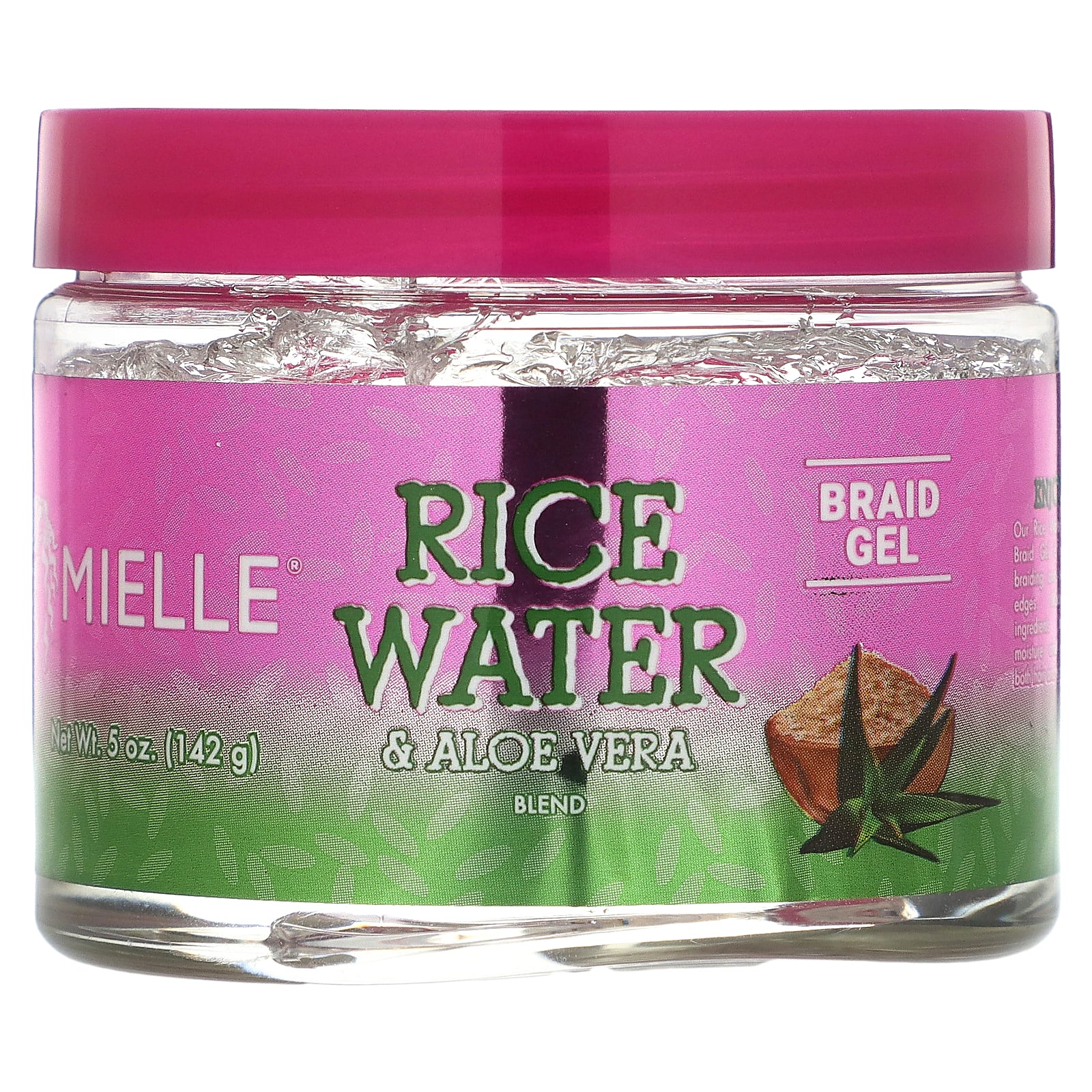 Braid Gel Mielle, Mezcla De Agua De Arroz Y Aloe Vera, 142 G - Venta Internacional.